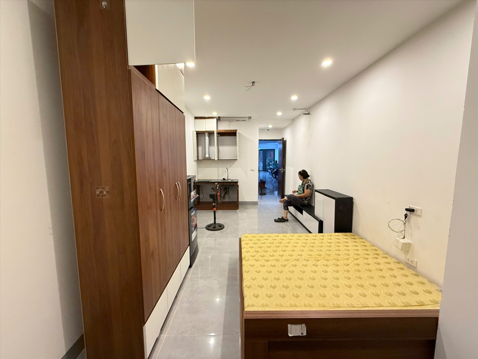 Phòng trọ Studio 28m2 tại 4PS Housing Phú Xá - Tây Hồ - Phòng ngủ