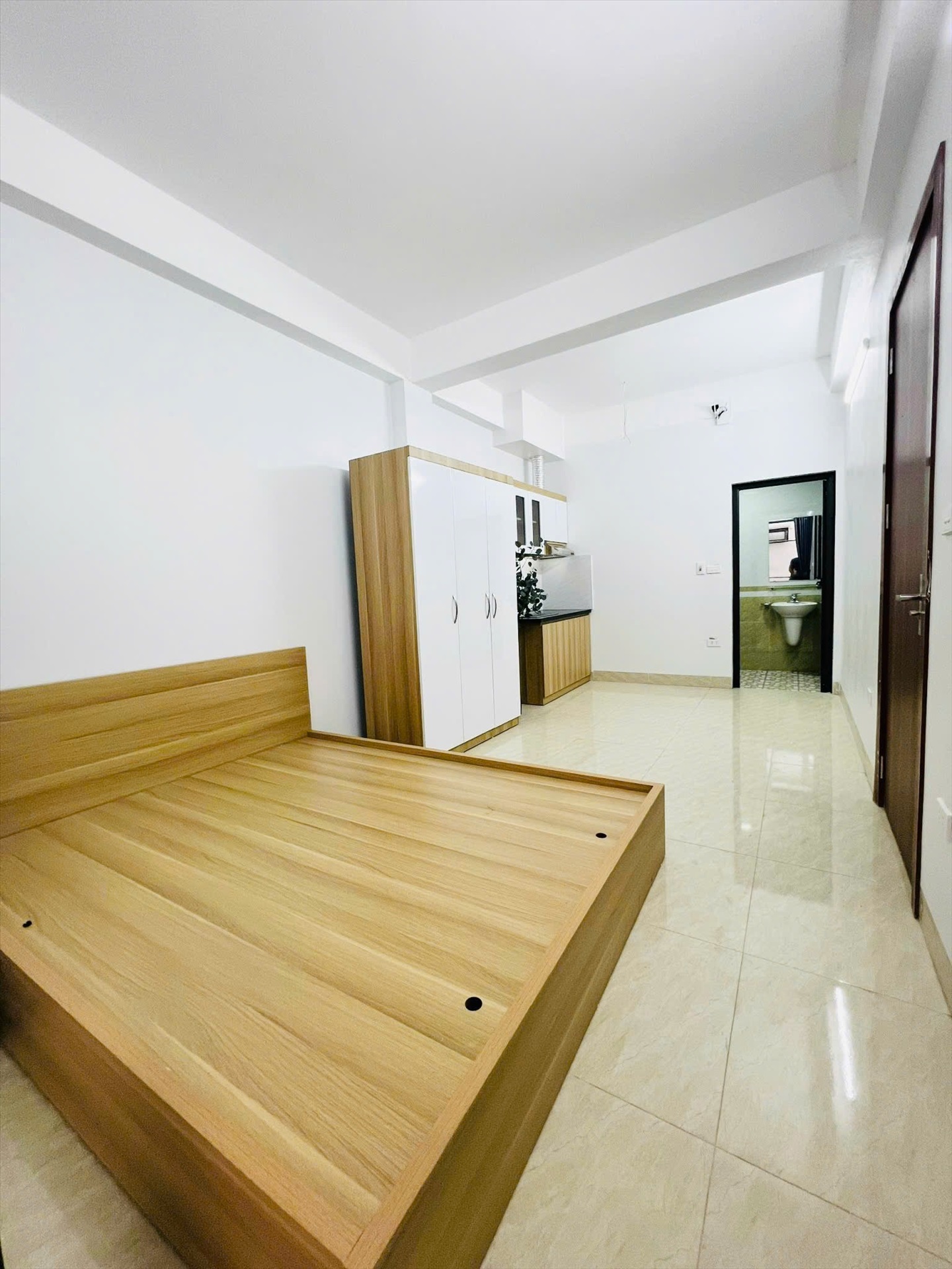 Phòng trọ Studio 25m2 tại QM House Lê Quang Đạo - Nam Từ Liêm - Phòng ngủ