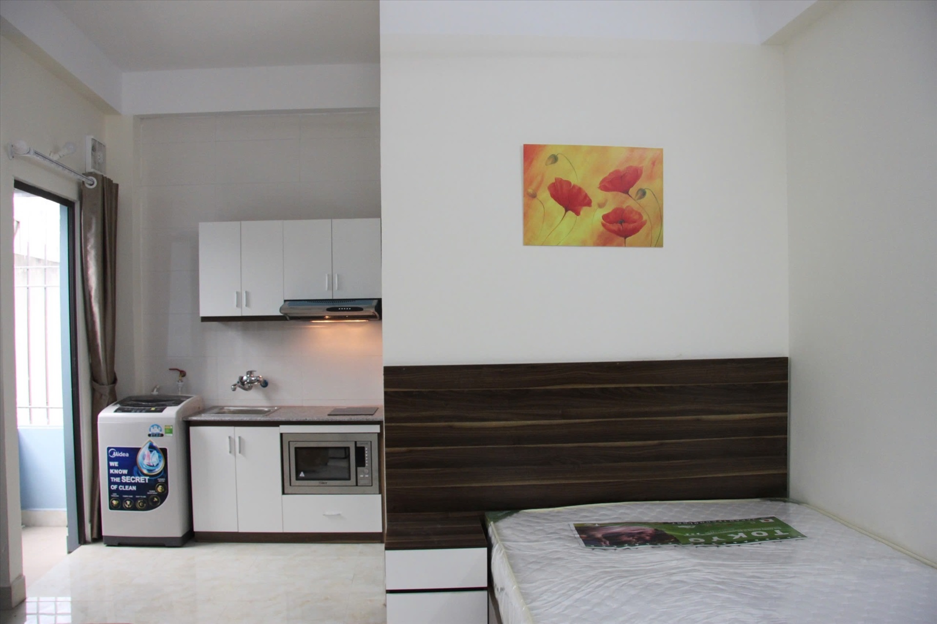 Phòng trọ Studio 30m2 tại Friends Team Mễ Trì Hạ - Nam Từ Liêm - Phòng bếp