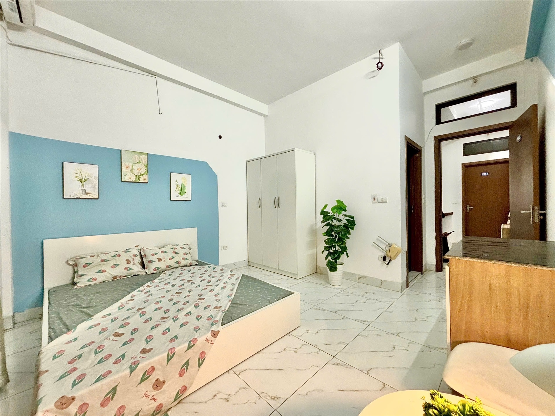 Phòng trọ Studio 25m2 tại TL Housing Mỹ Đình - Nam Từ Liêm - Phòng ngủ