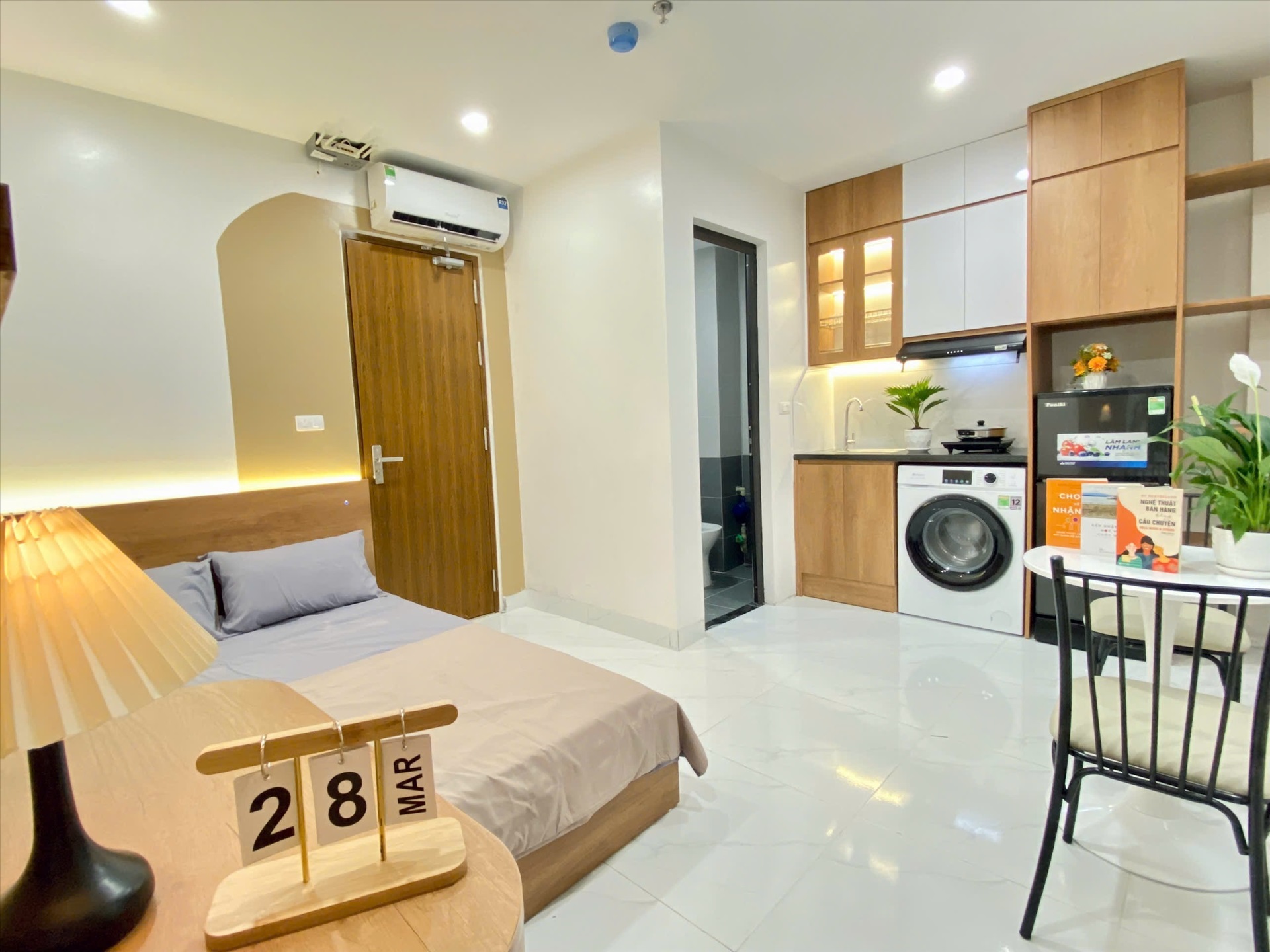 Phòng trọ Studio 20m2 tại Suha Home Giáp Bát - Hoàng Mai - Phòng ngủ