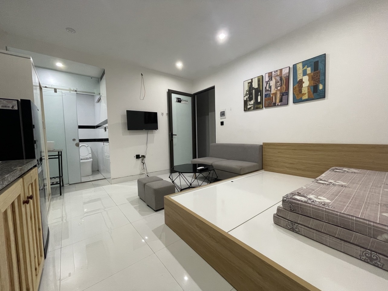 Phòng trọ Studio 25m2 tại CTC Home Hoàng Ngân - Thanh Xuân - Phòng ngủ