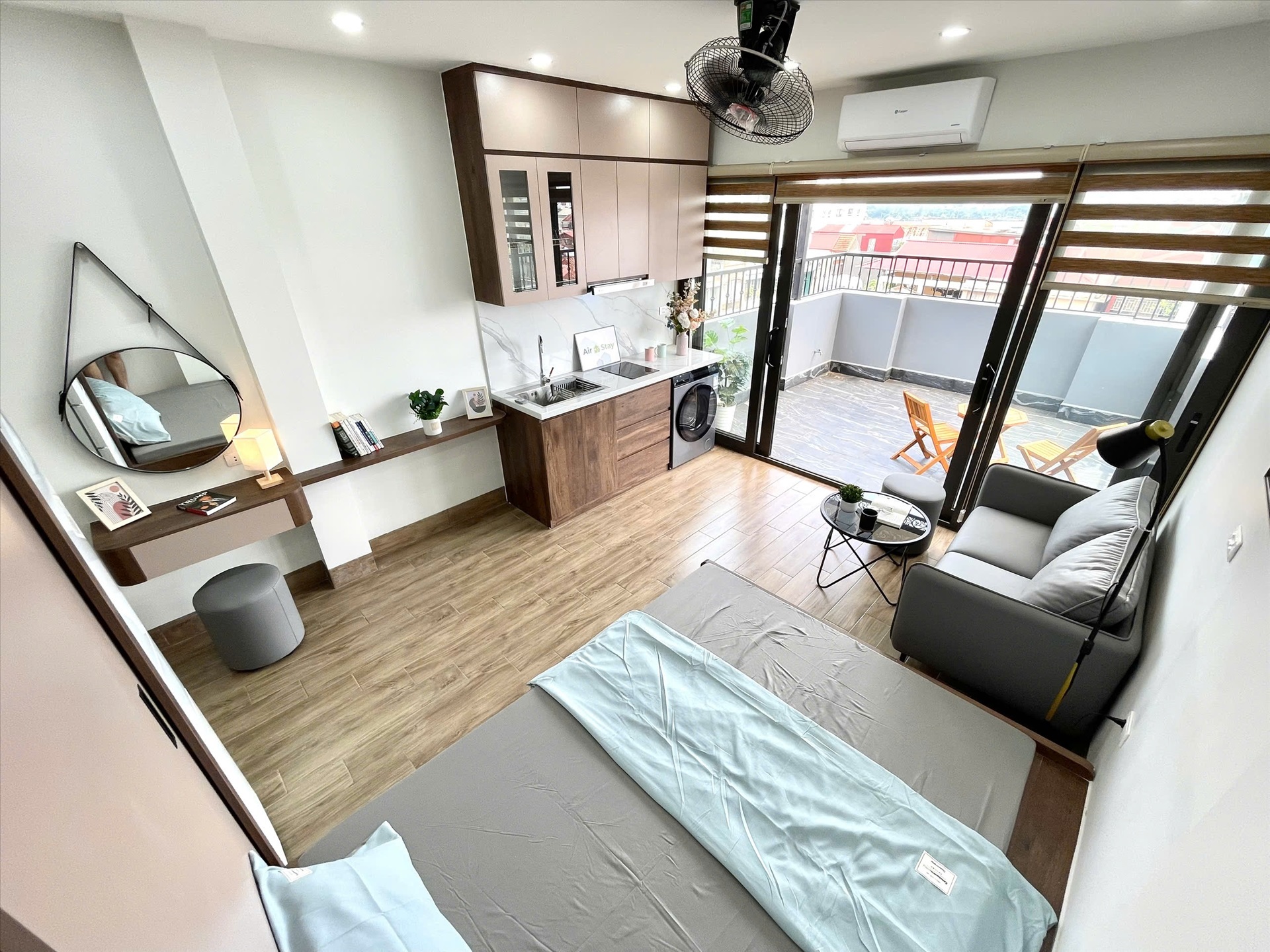 Phòng trọ Studio 40m2 tại Airstay Vương Thừa Vũ - Thanh Xuân - Phòng ngủ
