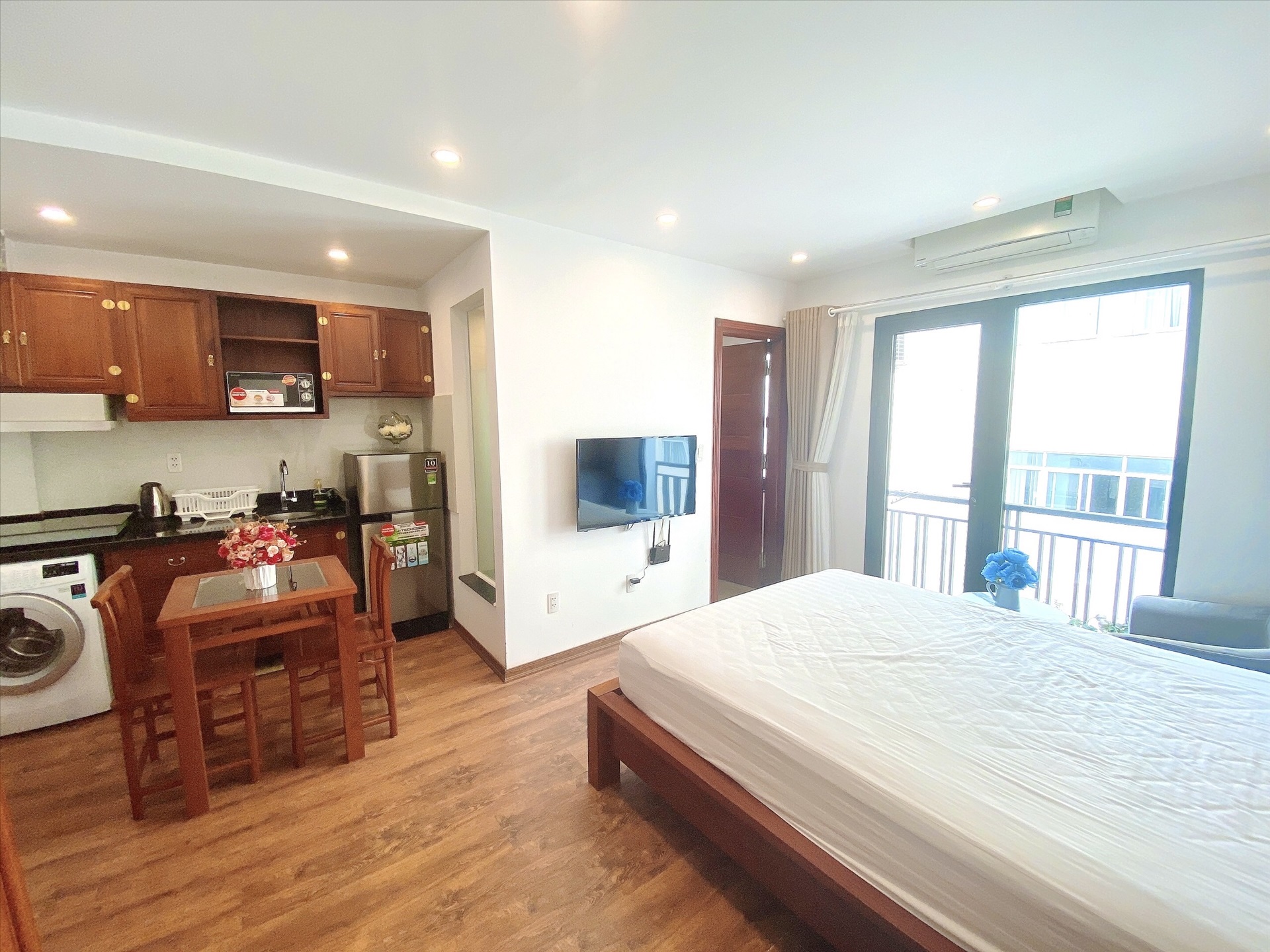 Phòng trọ Studio 25m2 tại Blue Homes Phan Đình Phùng - Ba Đình - Phòng ngủ