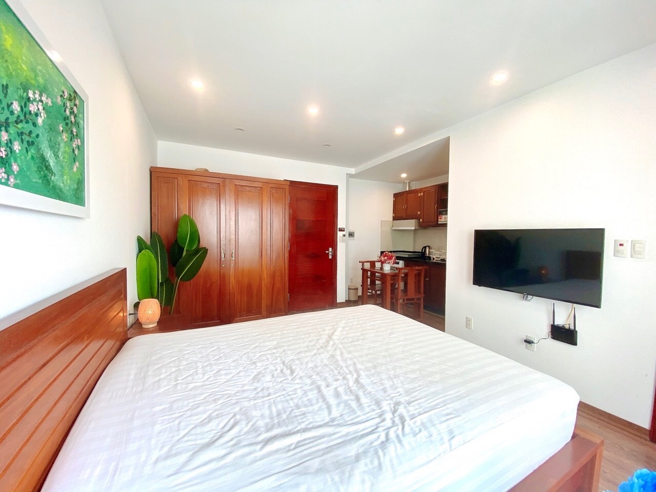 Phòng trọ Studio 25m2 tại Blue Homes Phan Đình Phùng - Ba Đình - Phòng ngủ