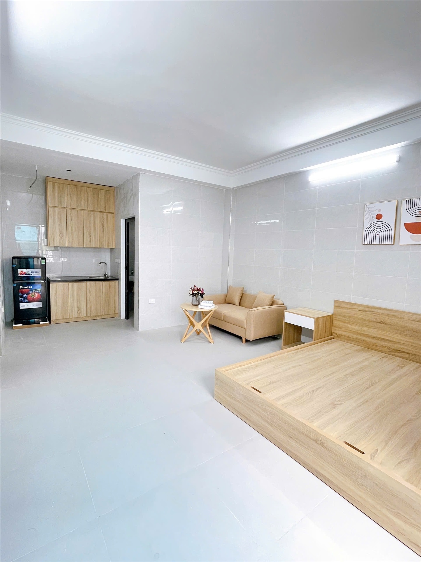 Phòng trọ Studio 32m2 tại CH Home Mỹ Đình - Nam Từ Liêm - Phòng khách