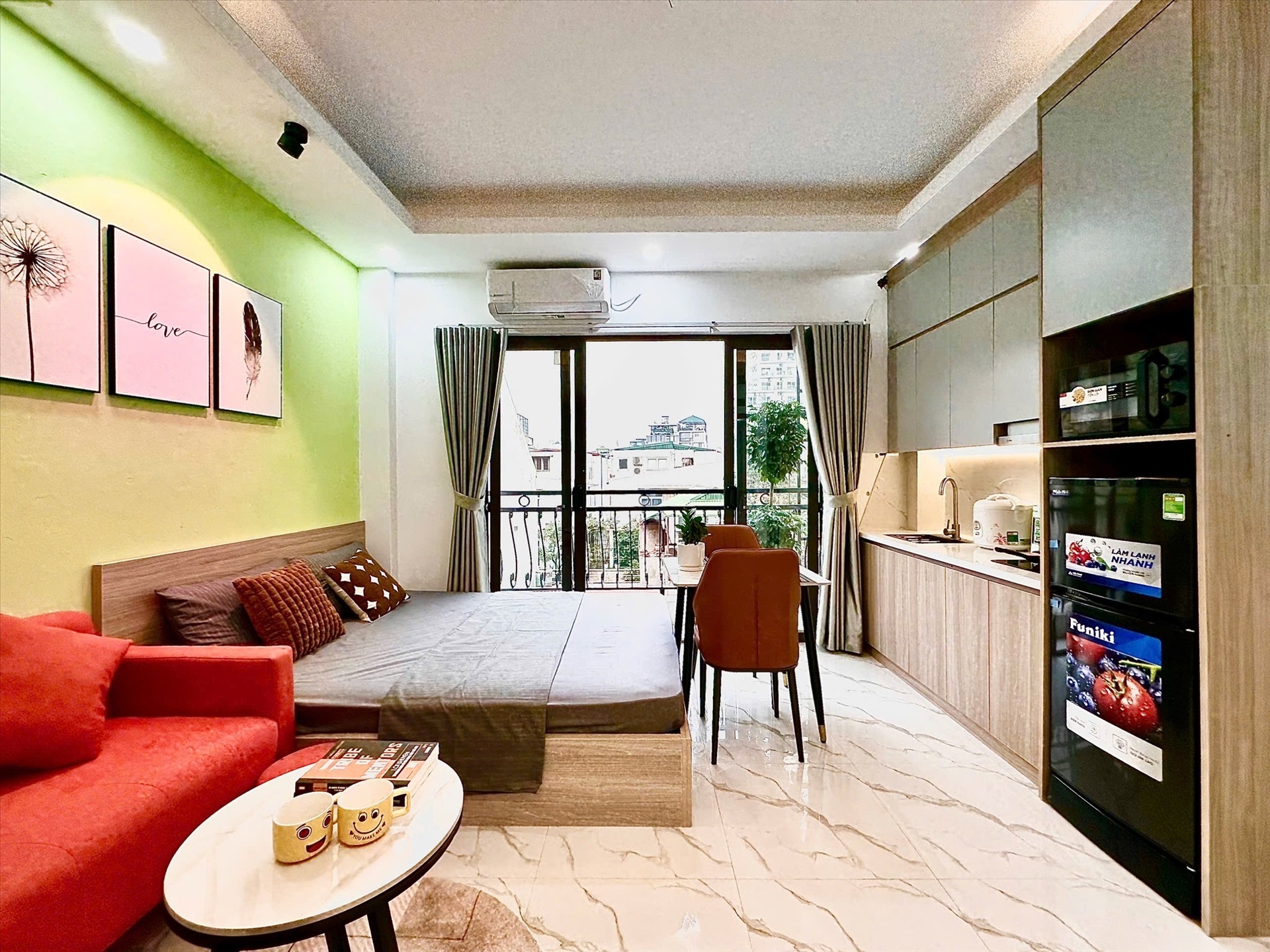 Phòng trọ Studio 30m2 tại Blue Homes Thụy Khuê - Tây Hồ - Phòng ngủ