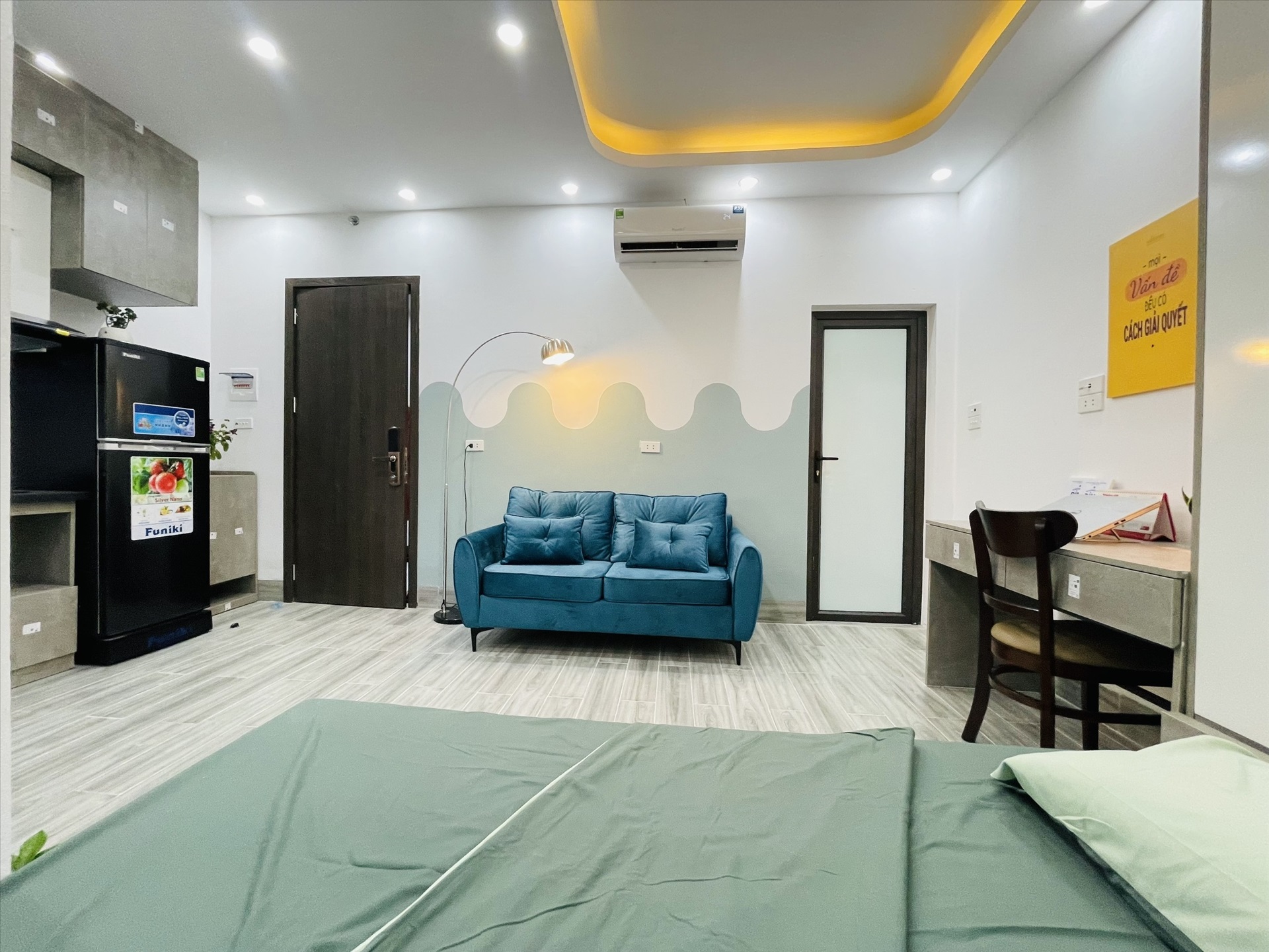 Phòng trọ Studio 34m2 tại Salahomes Nguyễn Thị Định - Cầu Giấy - Phòng khách