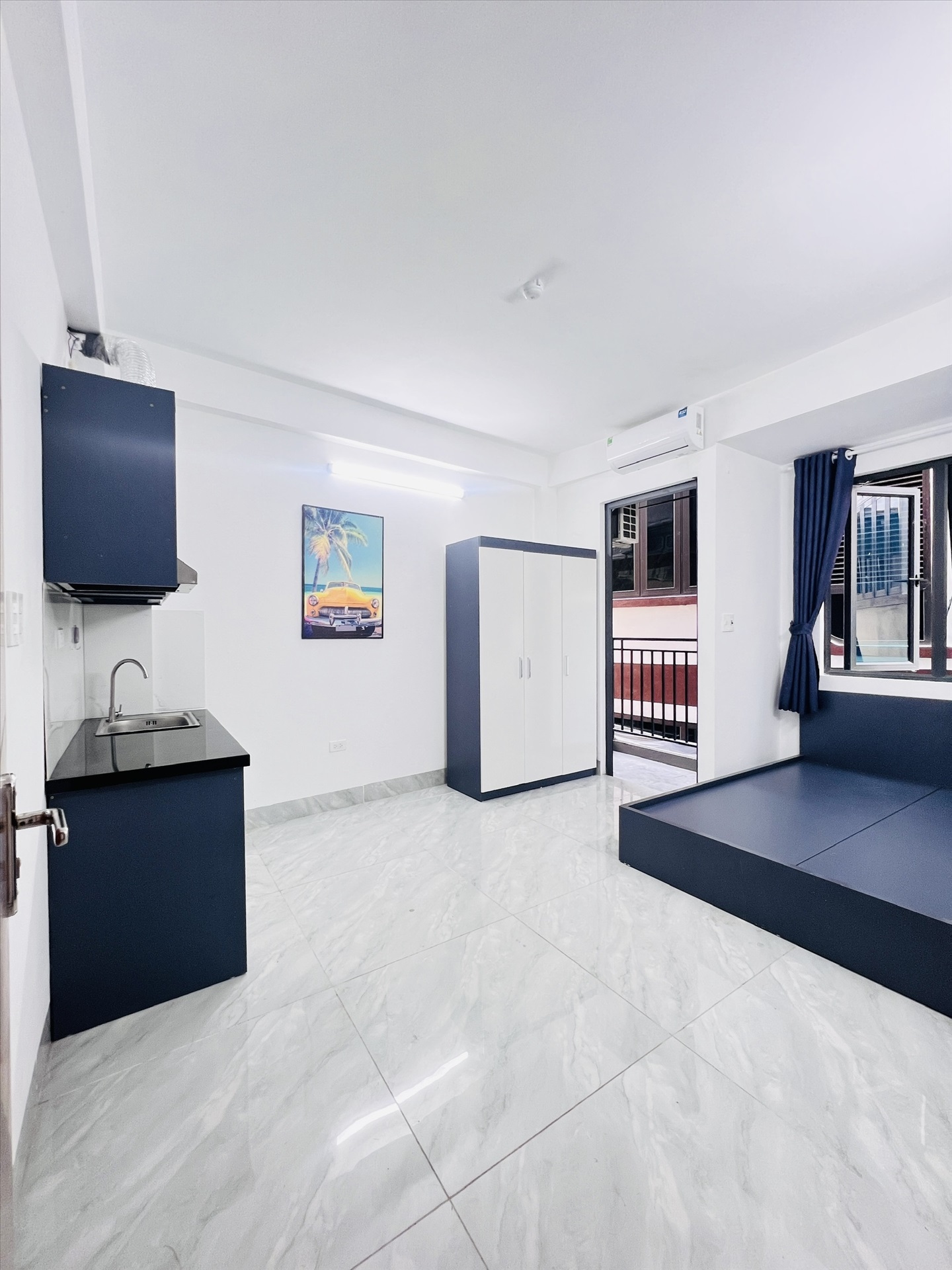 Phòng trọ Studio 25m2 tại QM Housing Apartment Lê Quang Đạo - Nam Từ Liêm - Phòng ngủ