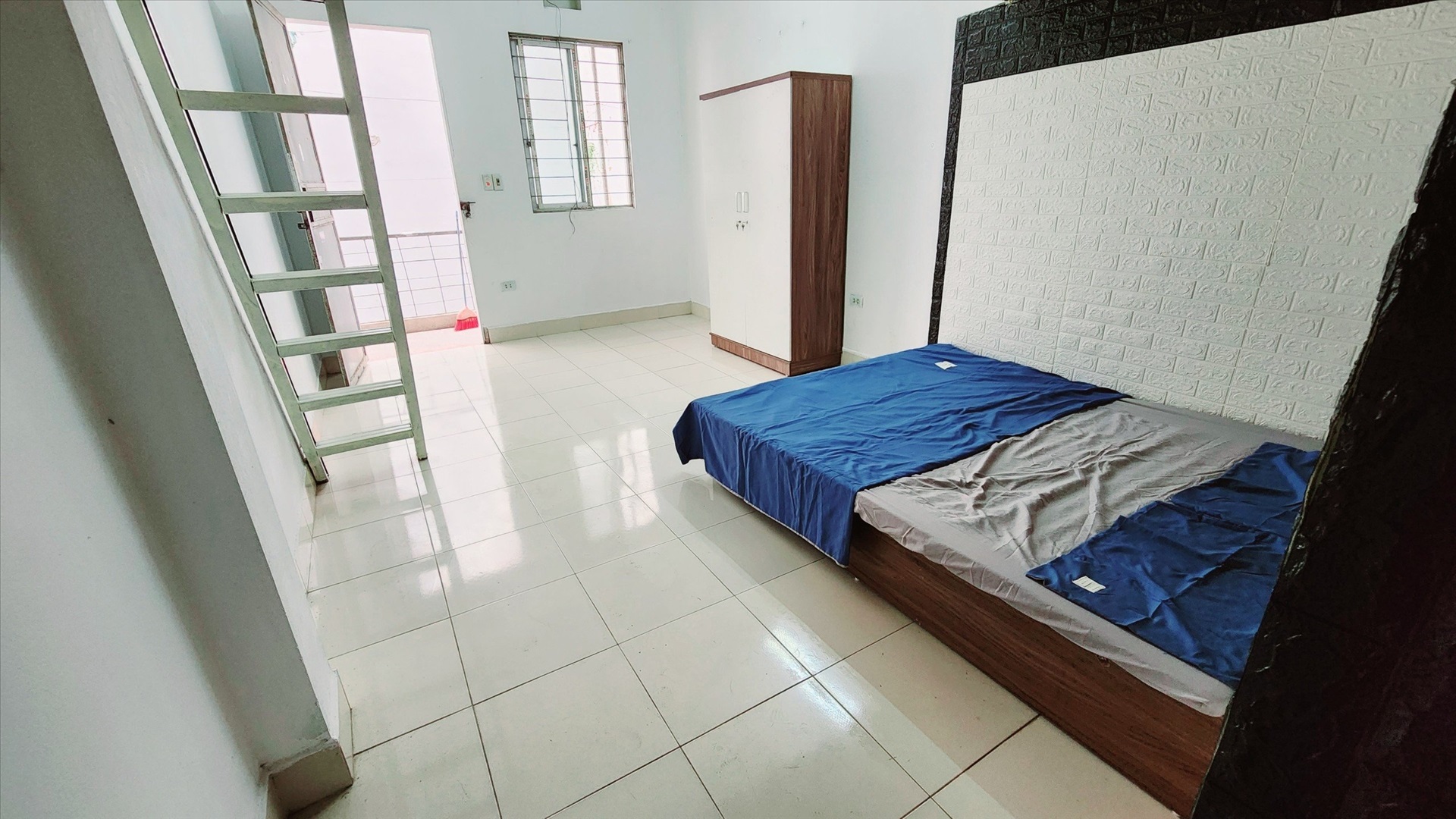 Phòng trọ Studio 22m2 tại HappyHomes 2 Hồ Tùng Mậu - Cầu Giấy - Phòng ngủ