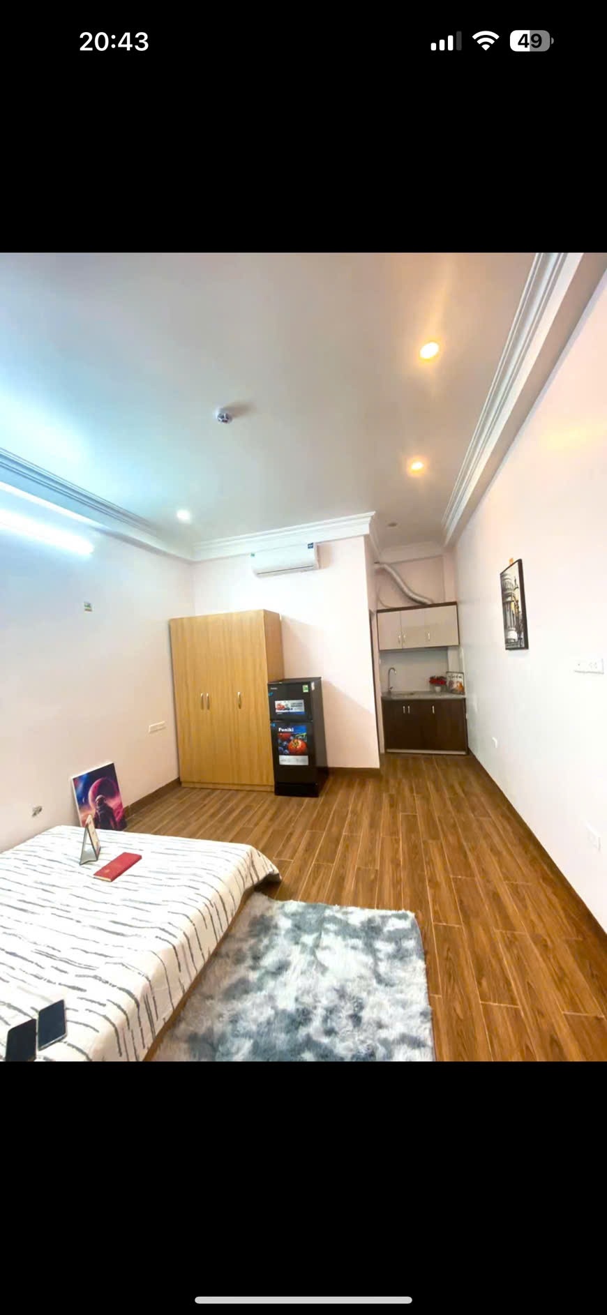 Phòng trọ Studio 60m2 tại DH House 4 Bùi Xương Trạch - Thanh Xuân - Phòng ngủ