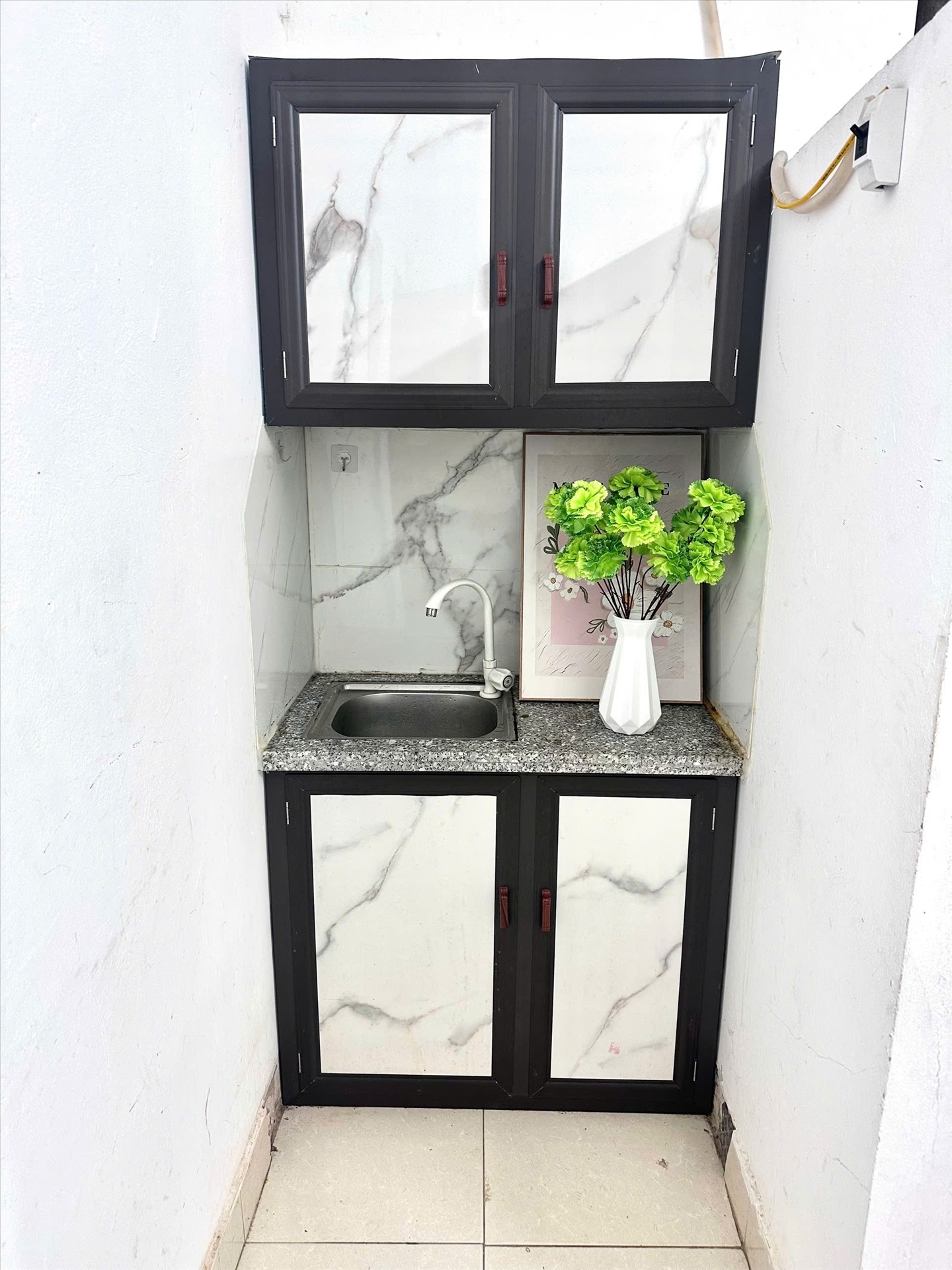 Phòng trọ Studio 25m2 tại Time House Chùa Láng - Đống Đa - Phòng bếp