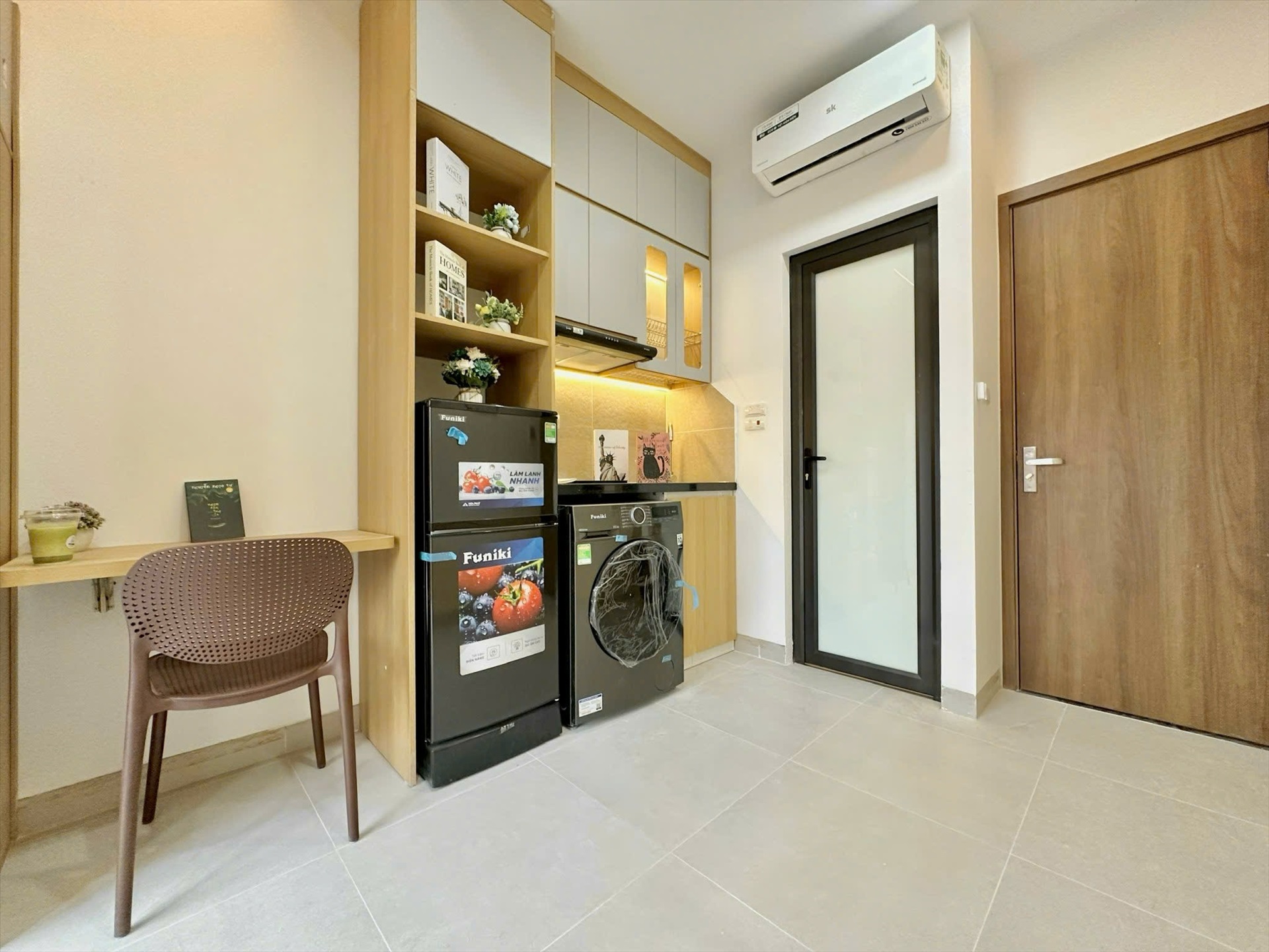 Phòng trọ Duplex 20m2 tại AK Land Phạm Văn Đồng - Bắc Từ Liêm - Phòng bếp