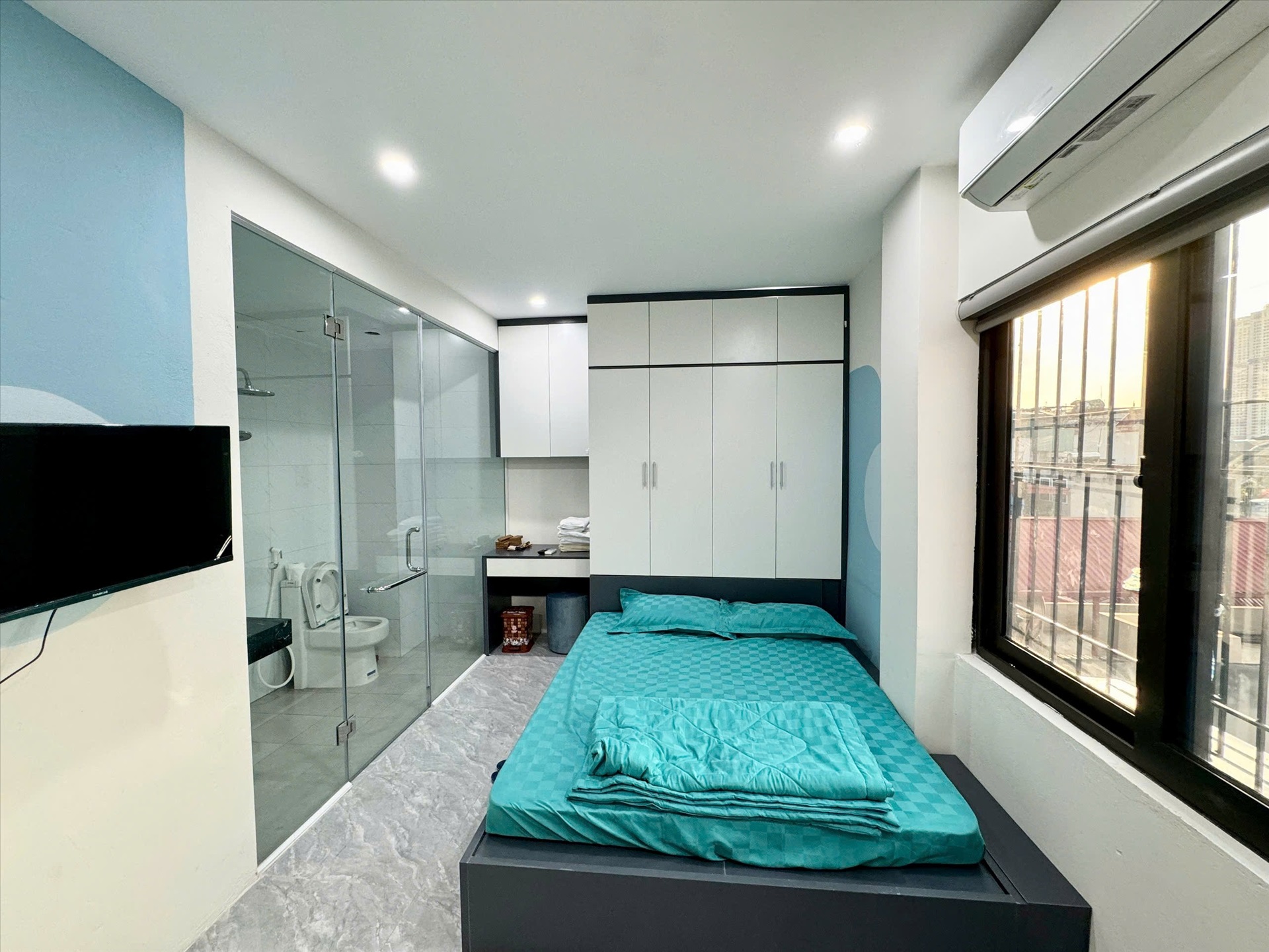 Phòng trọ Studio 30m2 tại Salahomes Hạ Yên Quyết - Cầu Giấy - Phòng ngủ