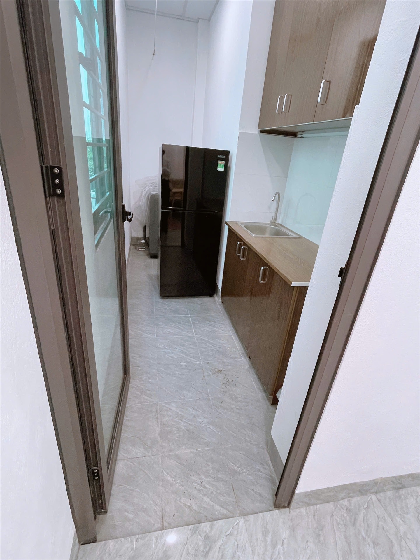 Phòng trọ Studio 28m2 tại CH Home Mễ Trì - Nam Từ Liêm - Phòng bếp