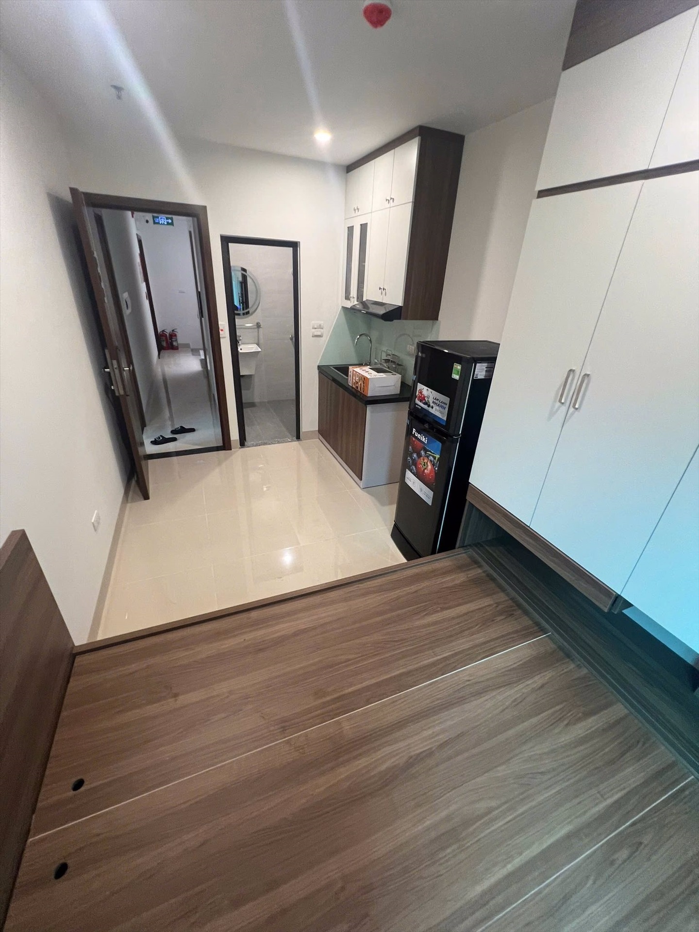 Phòng trọ Studio 25m2 tại NTV Apartment Tôn Đức Thắng - Đống Đa - Phòng ngủ