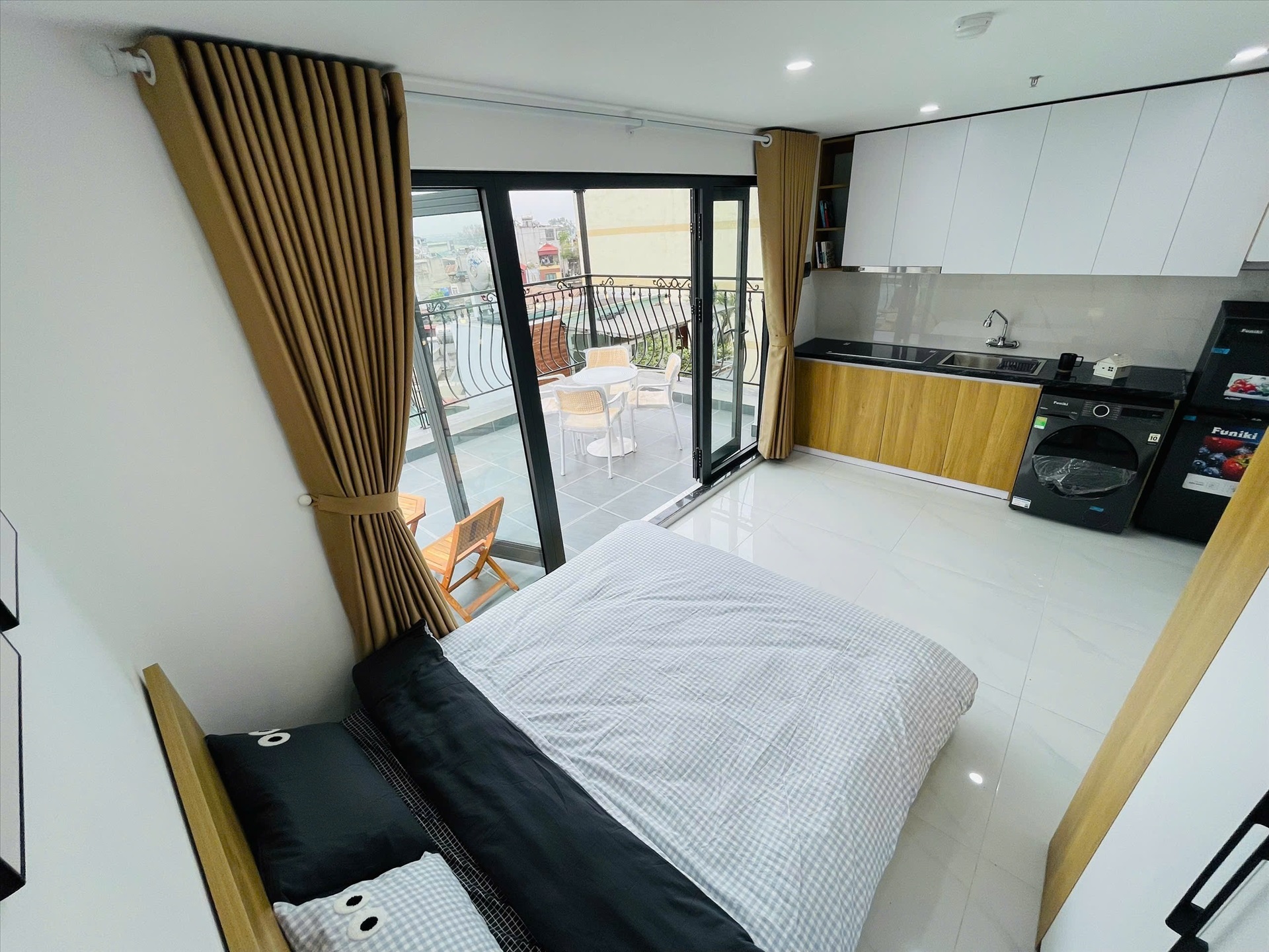 Phòng trọ Studio 35m2 tại Airstay Giáp Bát - Hoàng Mai - Phòng ngủ