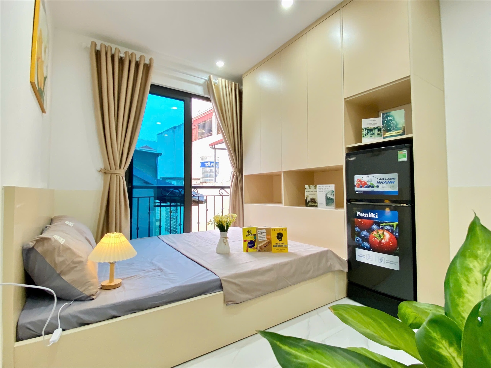 Phòng trọ Studio 20m2 tại Suha Home Hồ Tùng Mậu - Cầu Giấy - Phòng ngủ