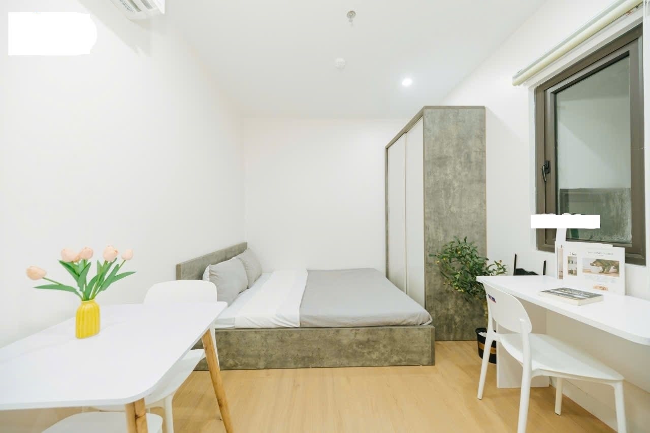 Phòng trọ Studio 20m2 tại NV Home A Thái Thịnh - Đống Đa - Phòng ngủ