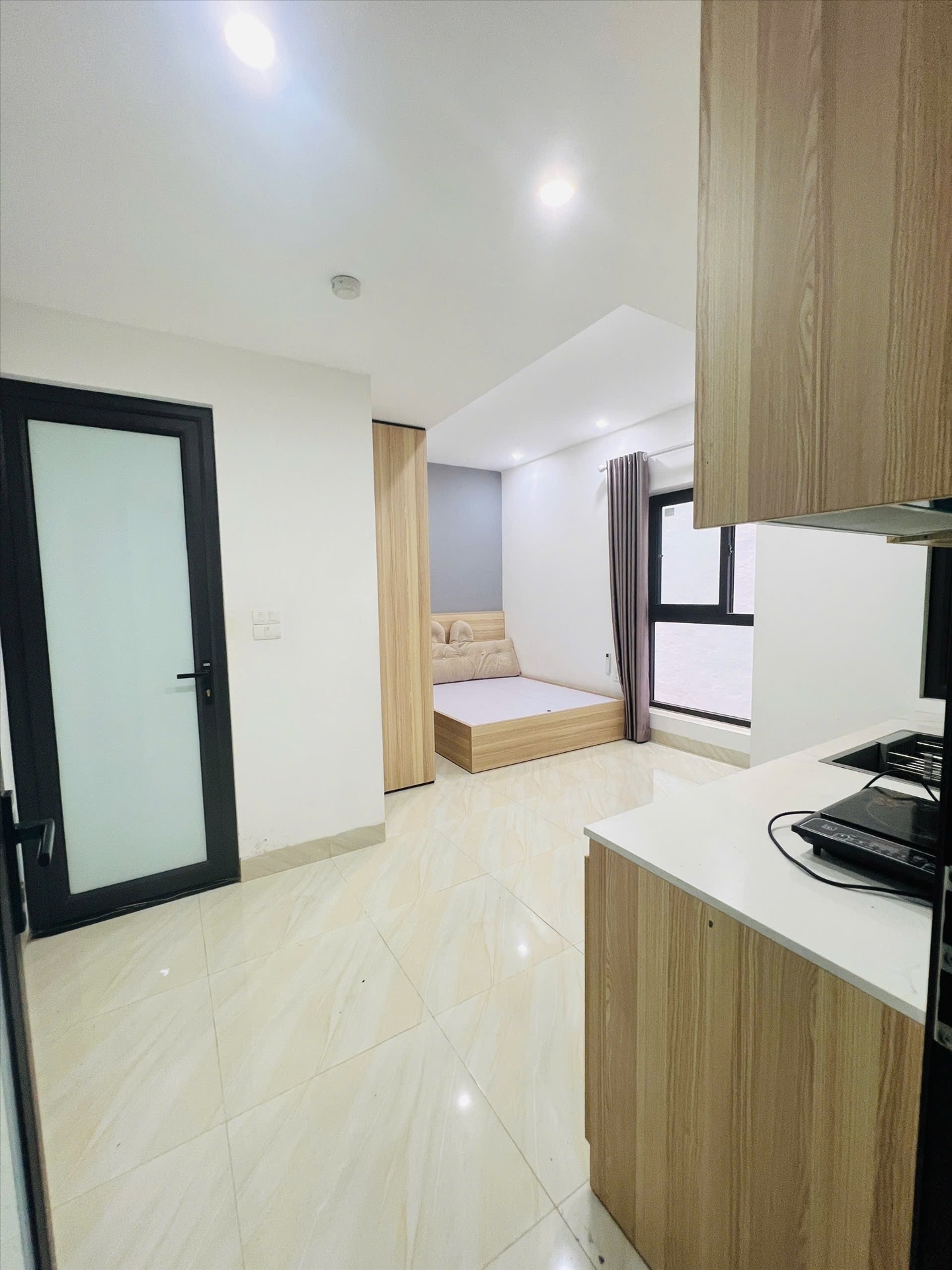 Phòng trọ Studio 27m2 tại Friends Team Quan Nhân - Thanh Xuân - Phòng ngủ