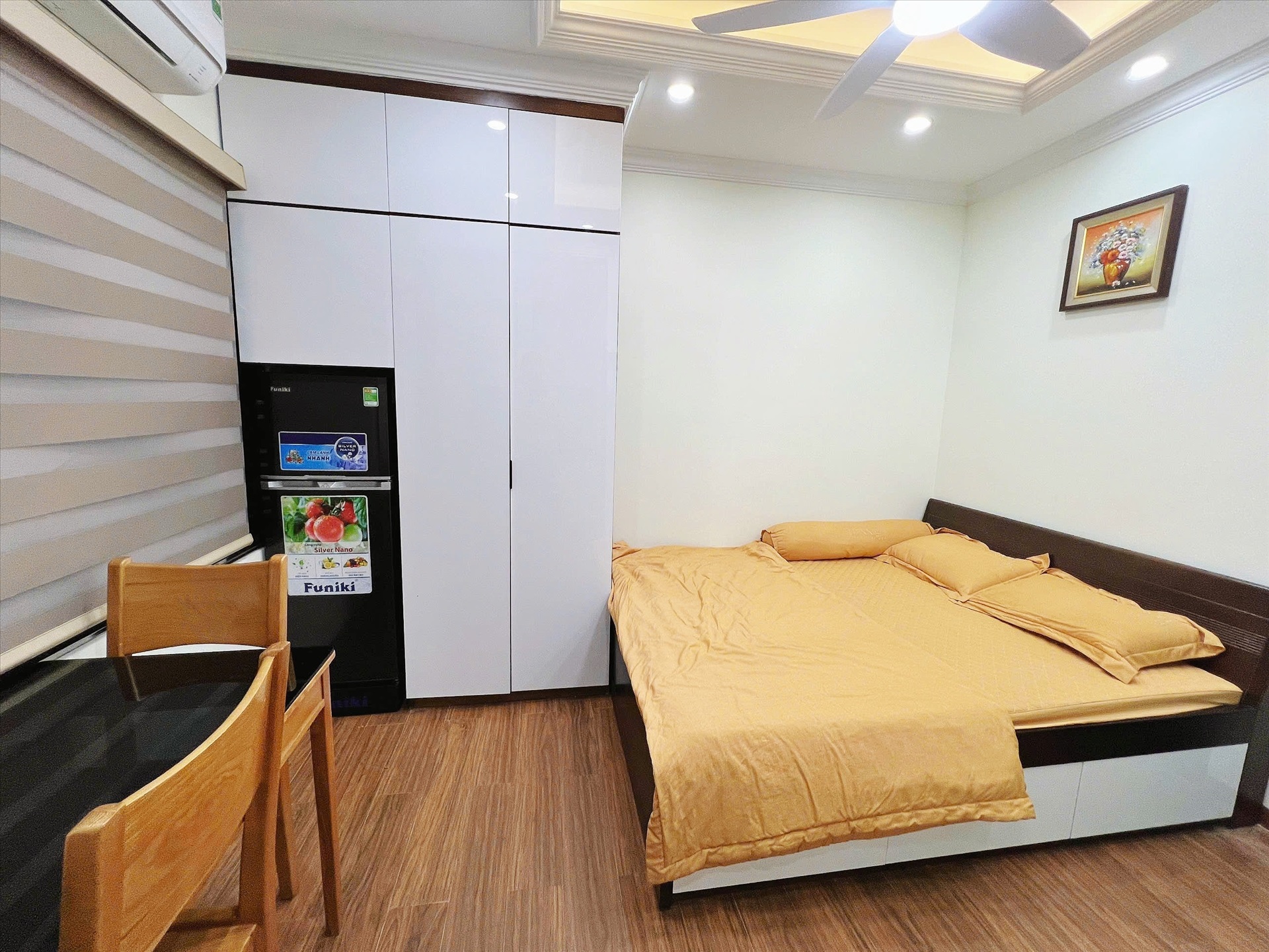Phòng trọ Studio 26m2 tại NV Home Mỹ Đình - Nam Từ Liêm - Phòng ngủ
