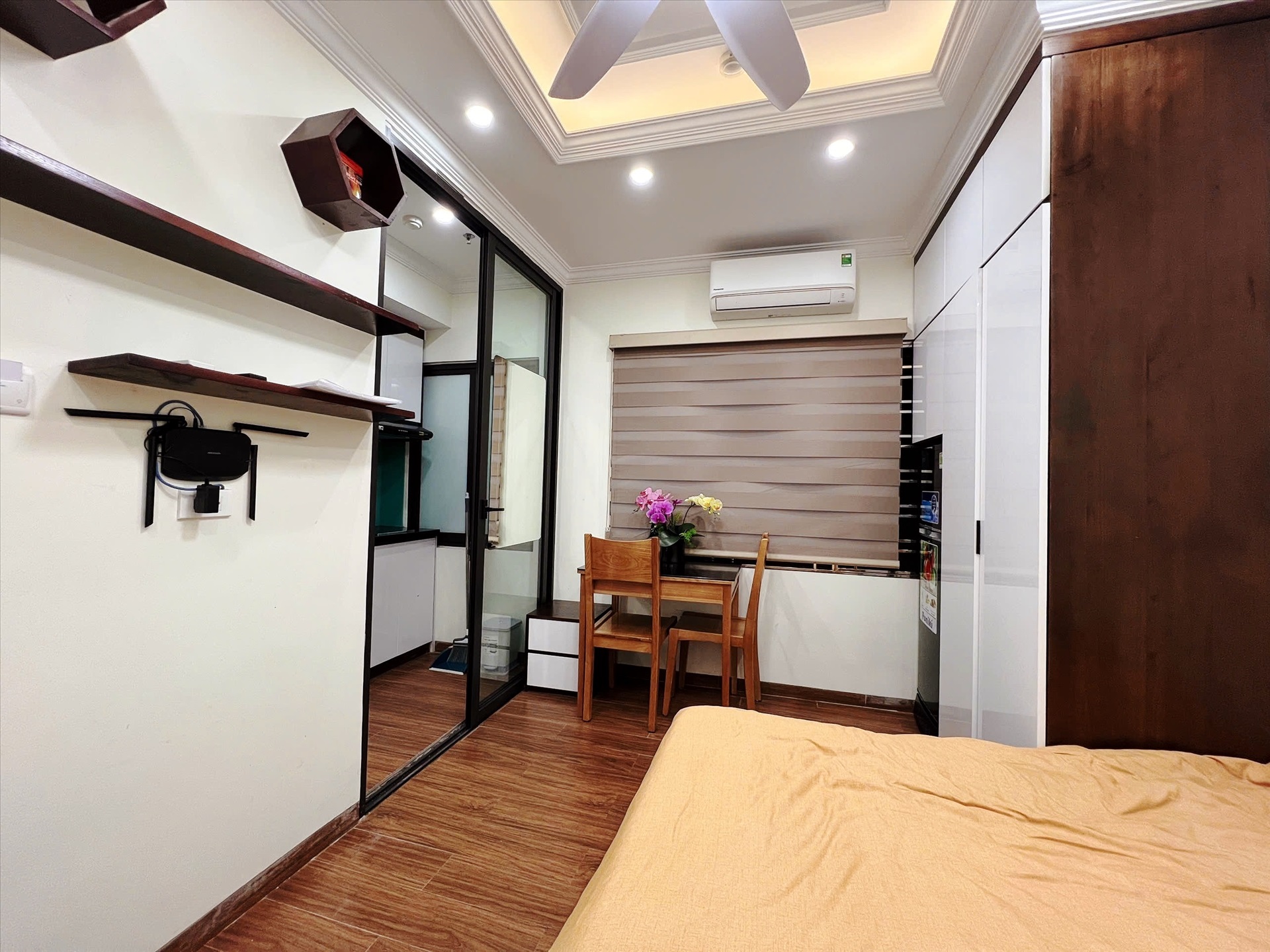 Phòng trọ Studio 26m2 tại NV Home Mỹ Đình - Nam Từ Liêm - Phòng ngủ