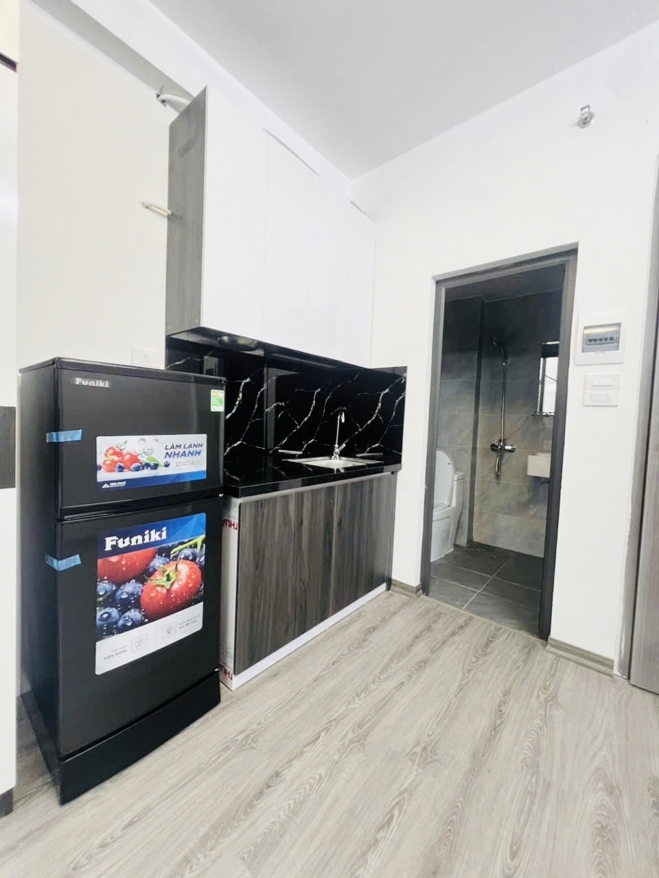 Phòng trọ Studio 25m2 tại Friends Team 2 Khương Trung - Thanh Xuân - Phòng bếp