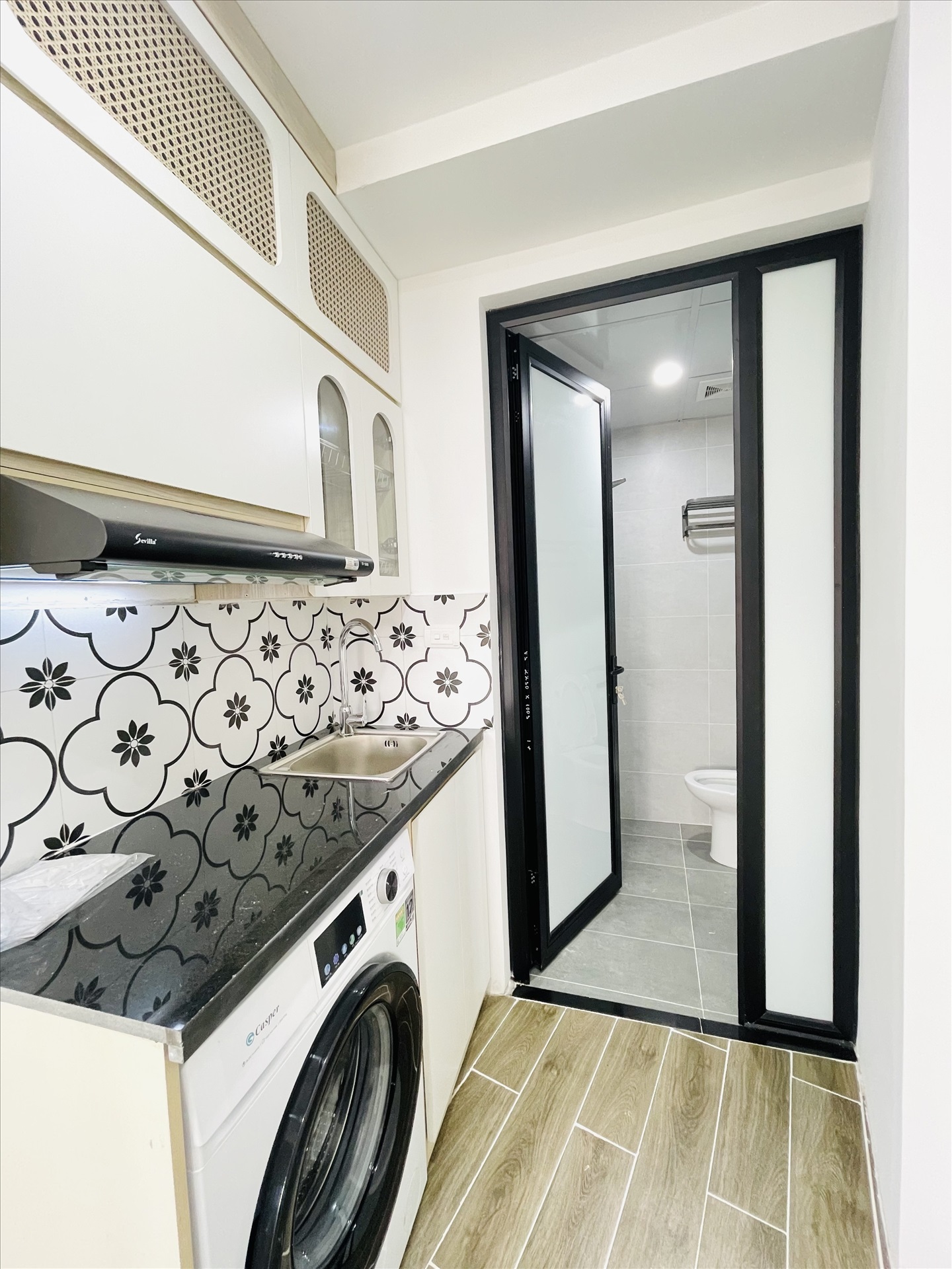 Phòng trọ Studio 27m2 tại Freinds Team Định Công Thượng - Hoàng Mai - Phòng bếp