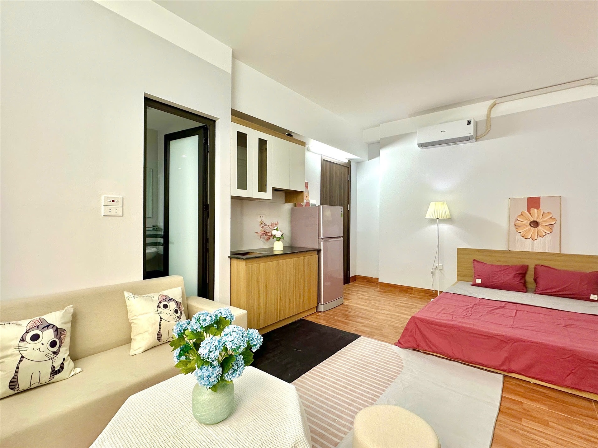 Phòng trọ Studio 30m2 tại Time House 9 Cổ Nhuế -  Bắc Từ Liêm - Phòng ngủ