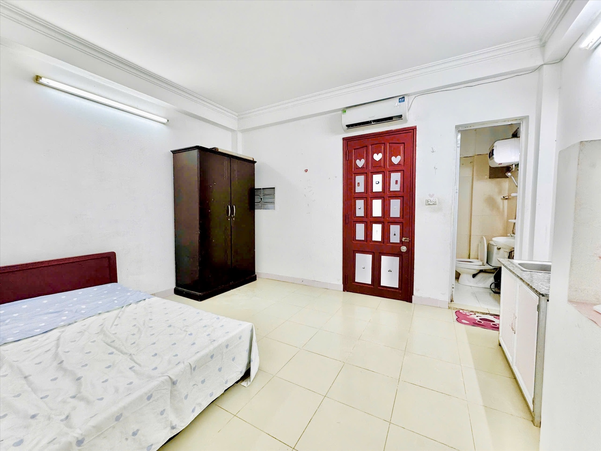 Phòng trọ Studio 25m2 tại Time House Dương Quảng Hàm - Cầu Giấy - Phòng ngủ