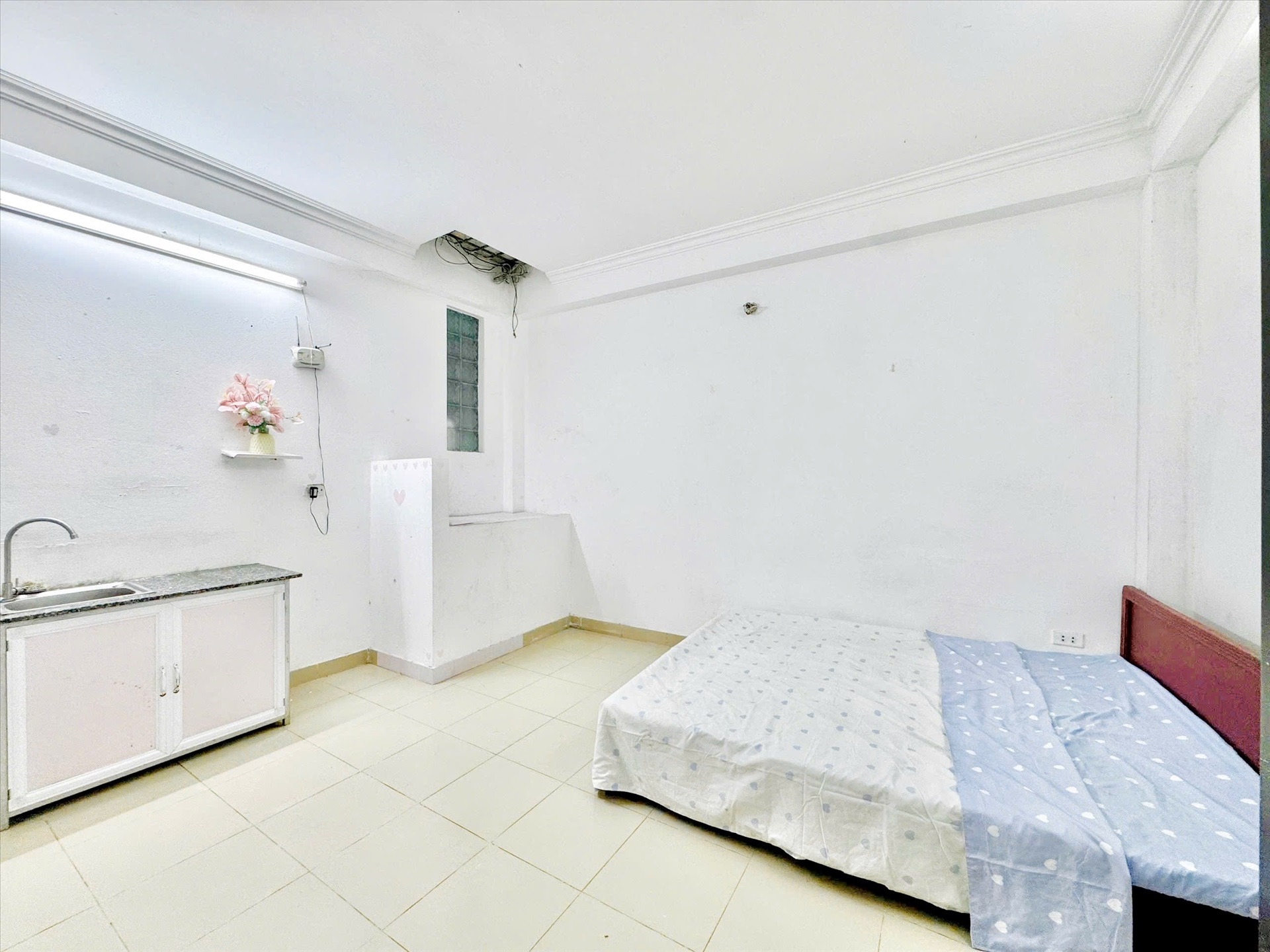 Phòng trọ Studio 25m2 tại Time House Dương Quảng Hàm - Cầu Giấy - Phòng ngủ