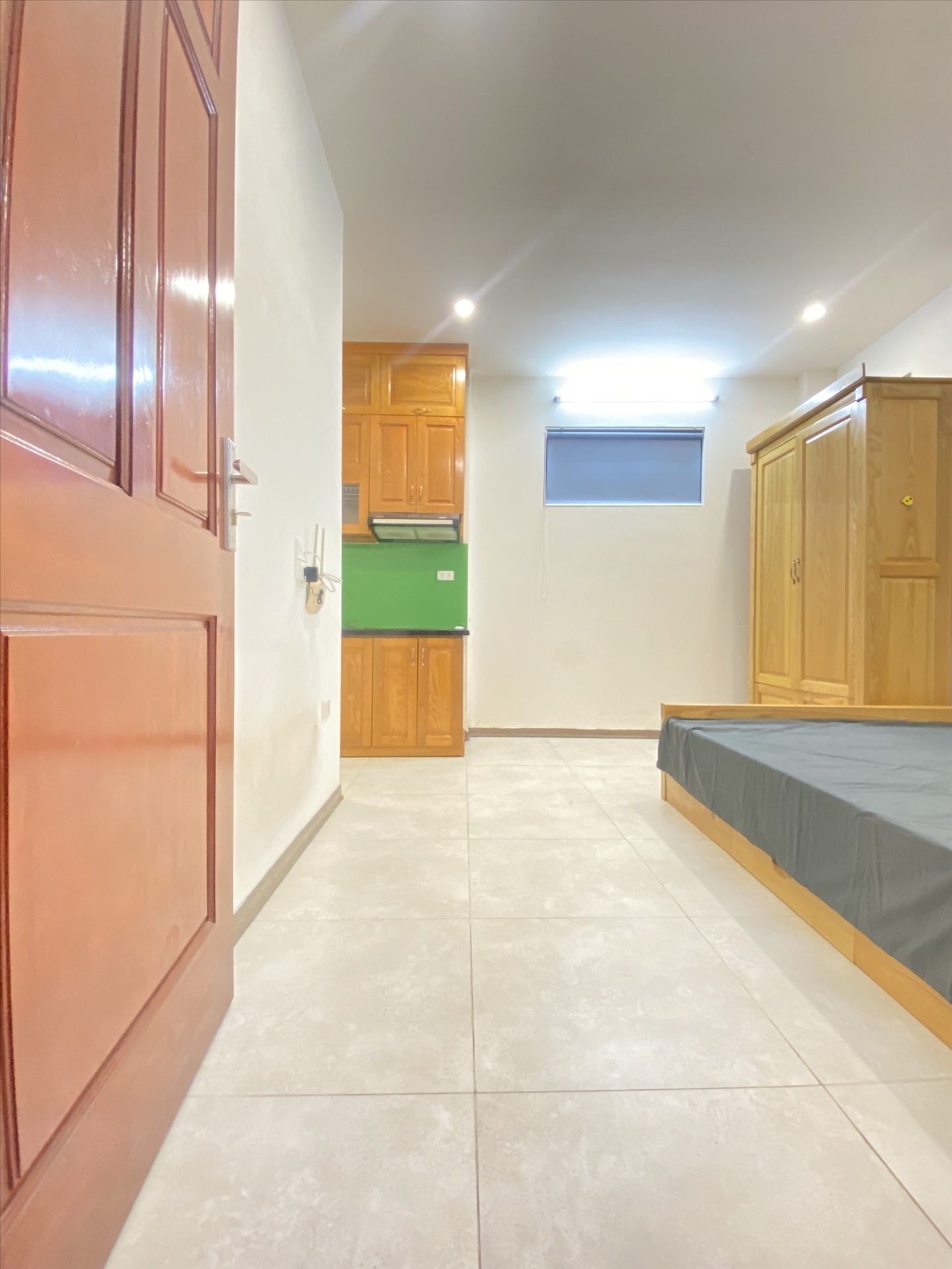 Phòng trọ Studio 27m2 tại Happy Homes Nguyễn Khánh Toàn - Cầu Giấy - Phòng ngủ