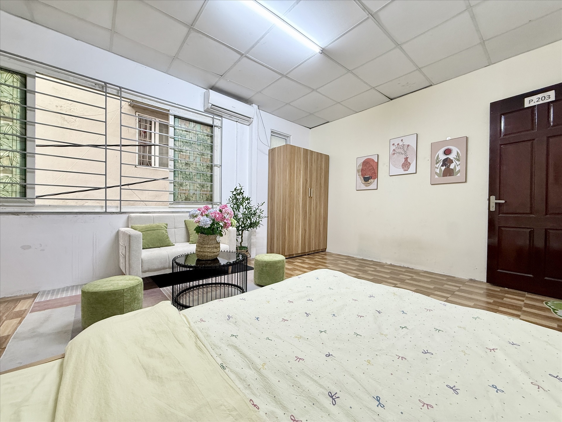 Phòng trọ Studio 29m2 tại Time House Lạc Long Quân - Tây Hồ - Phòng ngủ