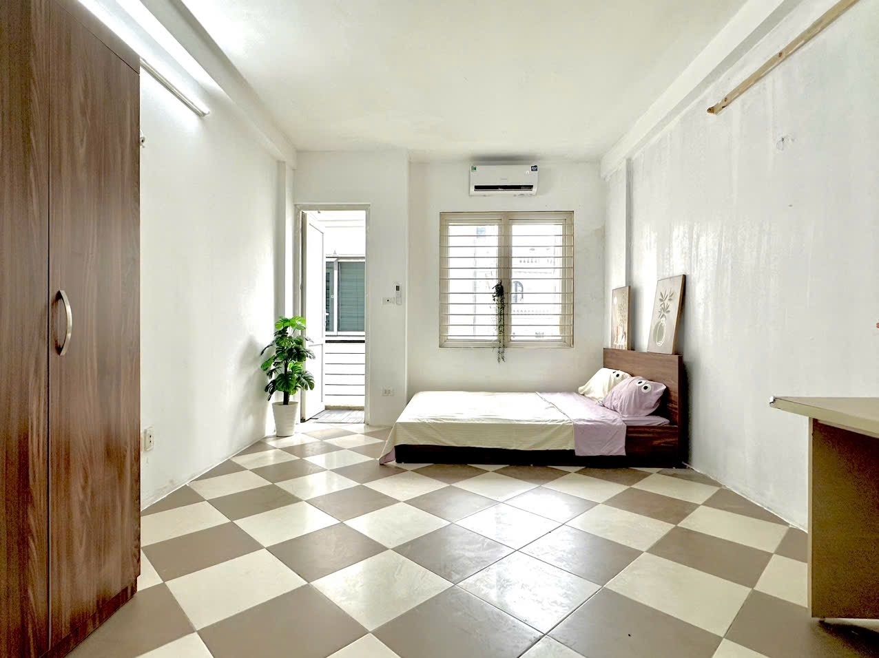 Phòng trọ Studio 25m2 tại Time House 2 Thụy Khuê - Tây Hồ - Phòng ngủ