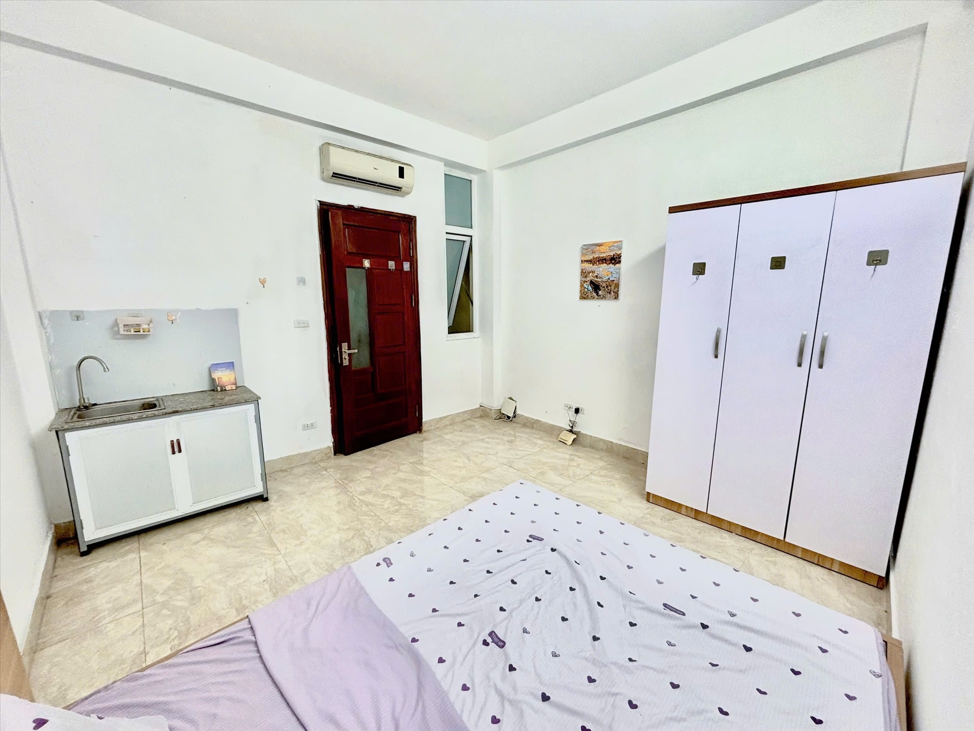 Phòng trọ Studio 20m2 tại Timehouse Mễ Trì Hạ - Nam Từ Liêm - Phòng ngủ