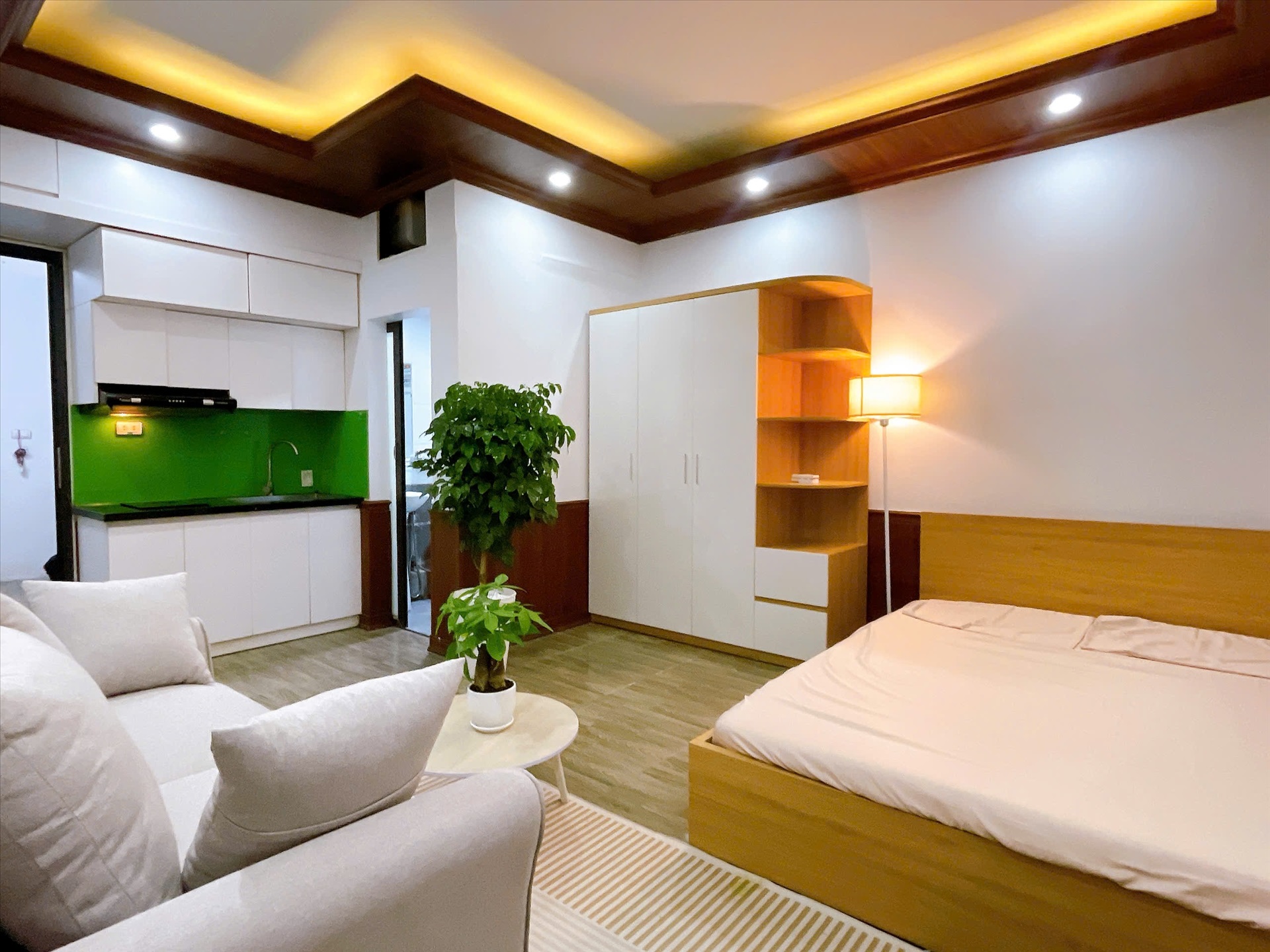 Phòng trọ Studio 25m2 tại Friends Team 1 Hoàng Hoa Thám - Ba Đình - Phòng bếp
