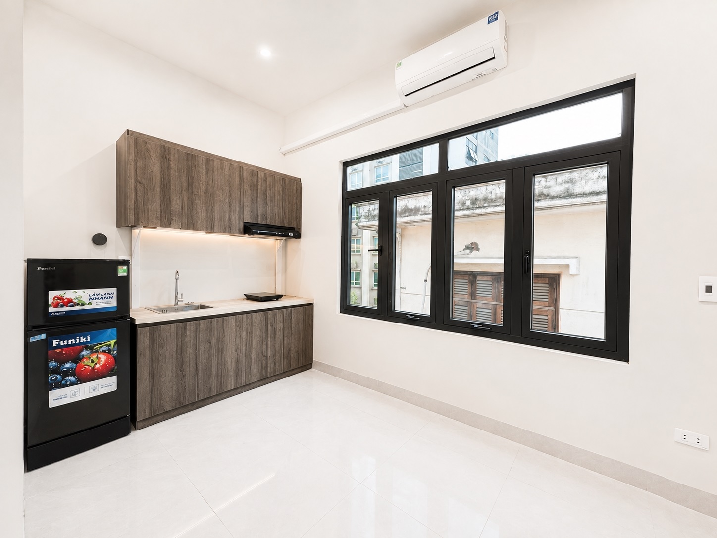 Phòng trọ Studio 25m2 tại Friends Team Đội Nhân - Ba Đình - Phòng bếp