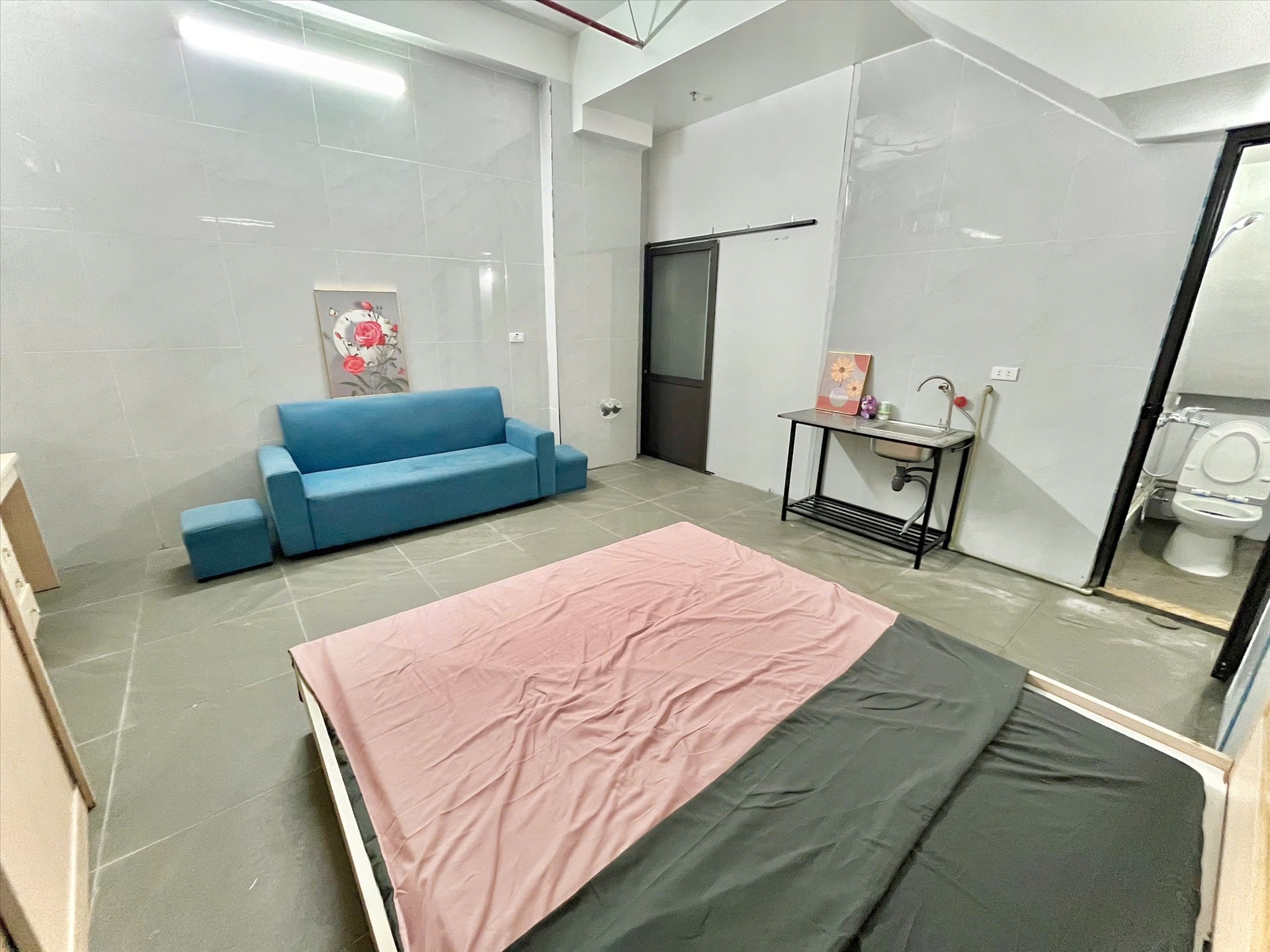 Phòng trọ Studio 25m2 tại Time House 4 Cầu Diễn - Bắc Từ Liêm - Phòng ngủ