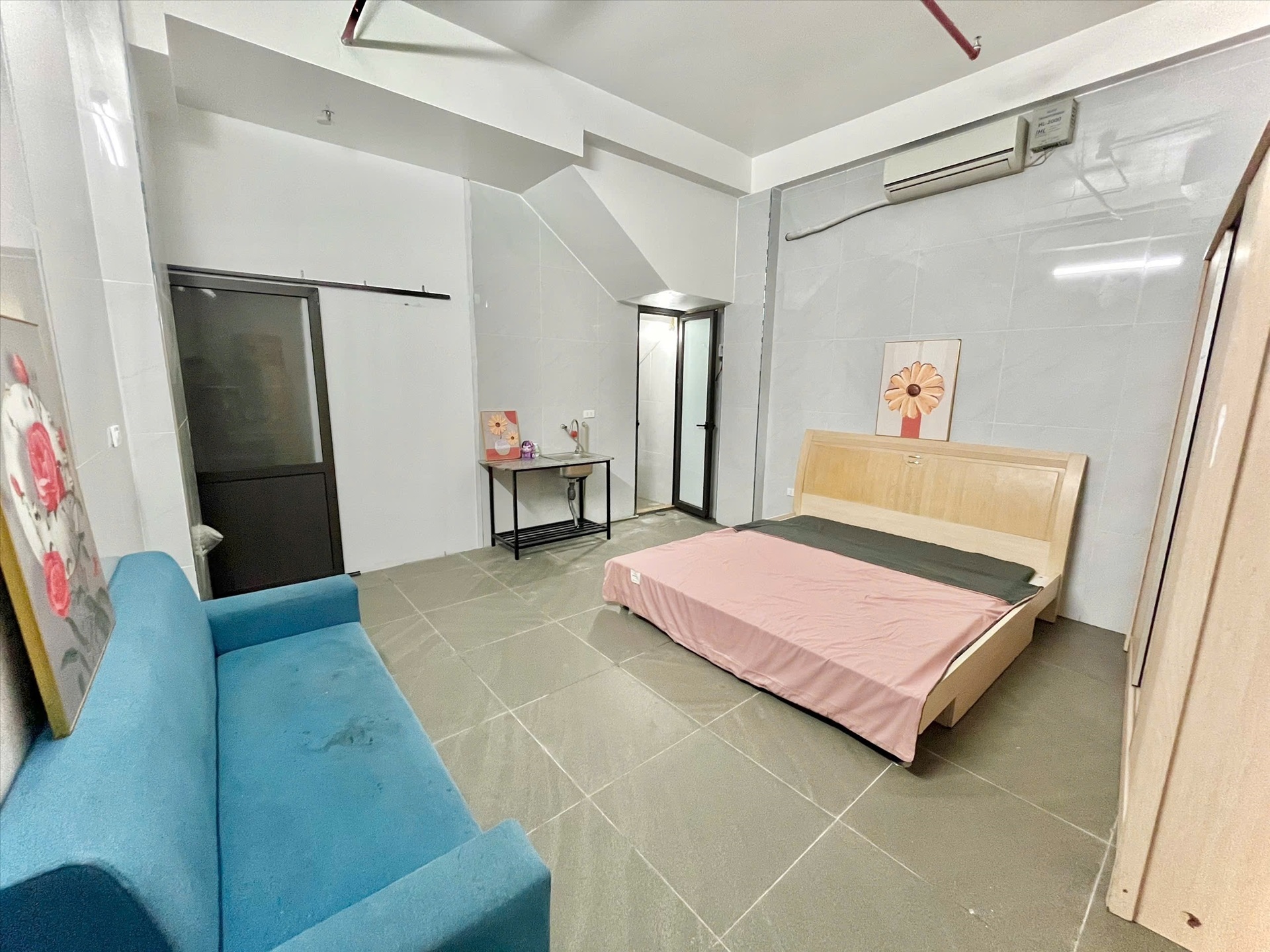 Phòng trọ Studio 25m2 tại Time House 4 Cầu Diễn - Bắc Từ Liêm - Phòng ngủ