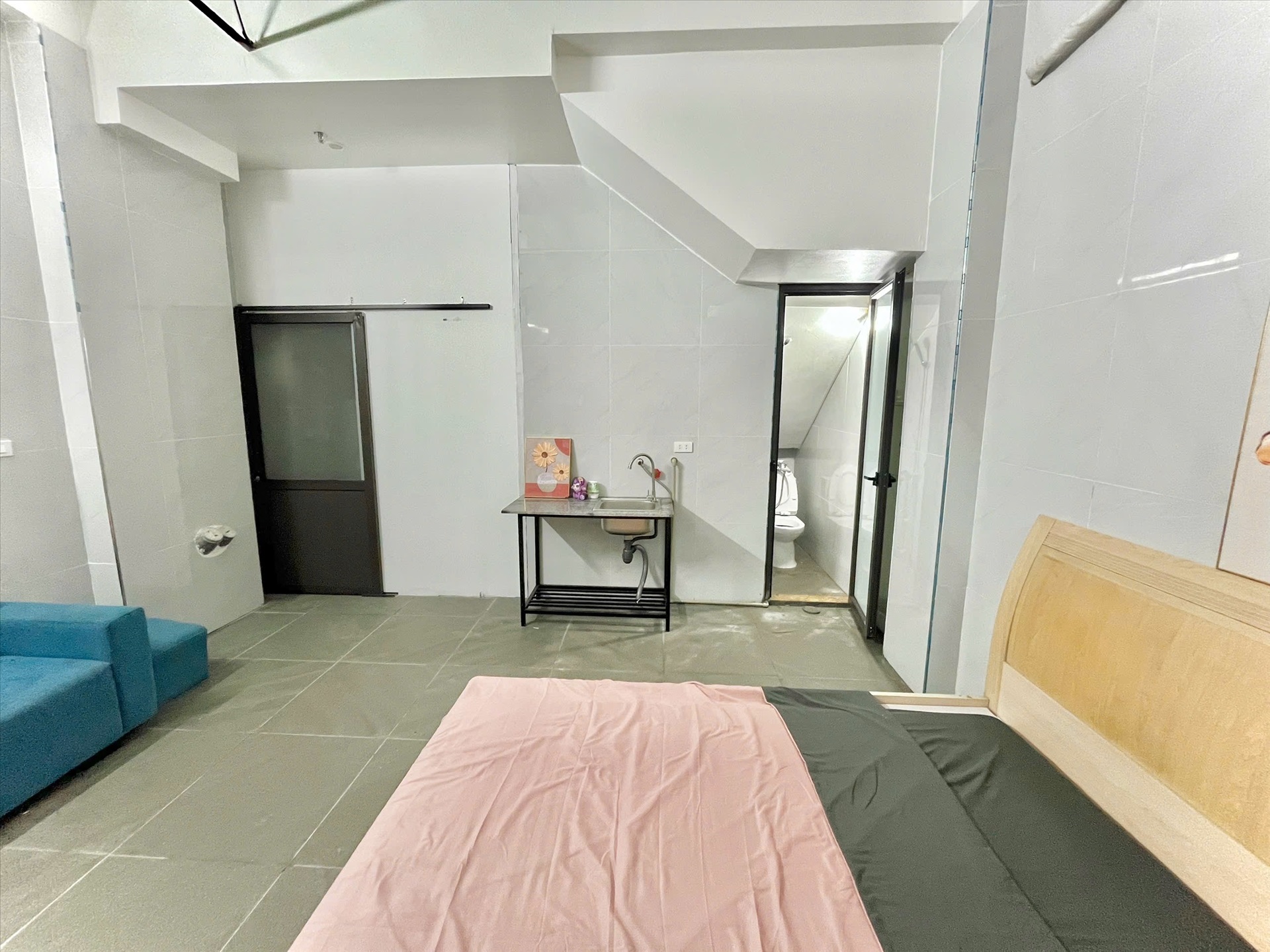 Phòng trọ Studio 25m2 tại Time House 4 Cầu Diễn - Bắc Từ Liêm - Phòng ngủ