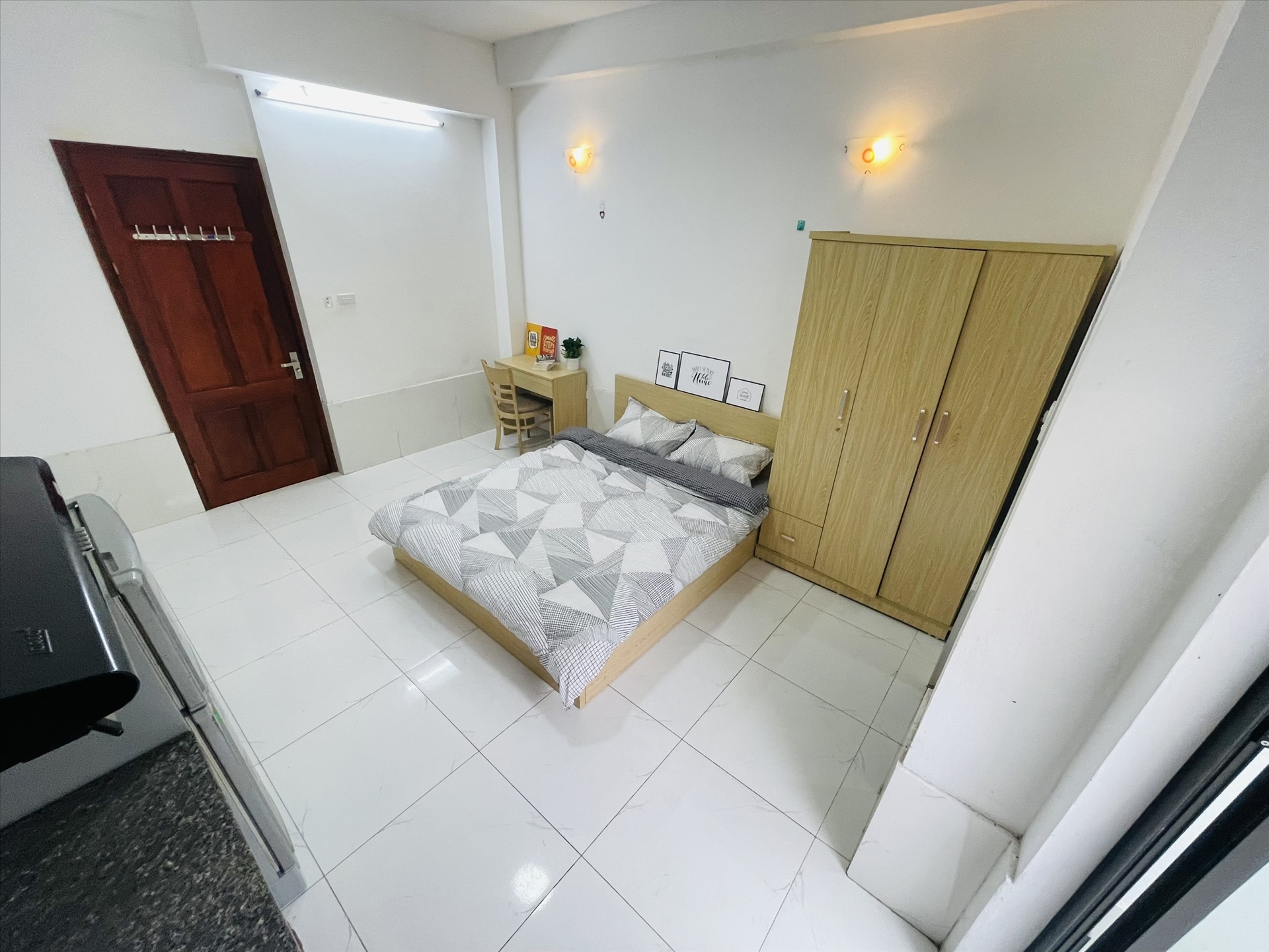 Phòng trọ Studio 25m2 tại Airstay Hồ Ba Mẫu - Đống Đa - Phòng ngủ