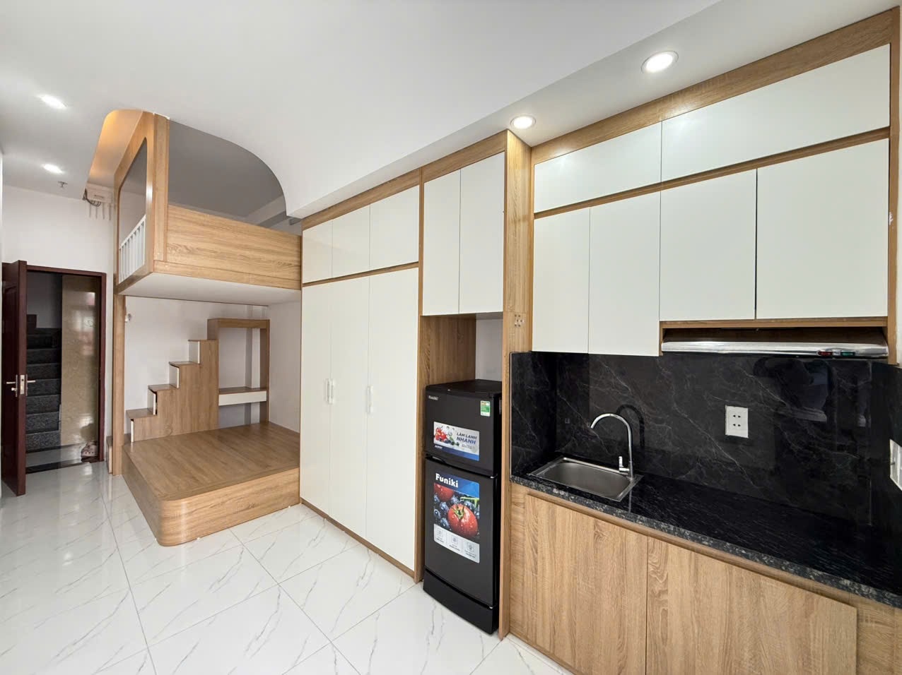 Phòng trọ Studio 24m2 tại Sunshine Thái Hà - Đống Đa - Phòng ngủ