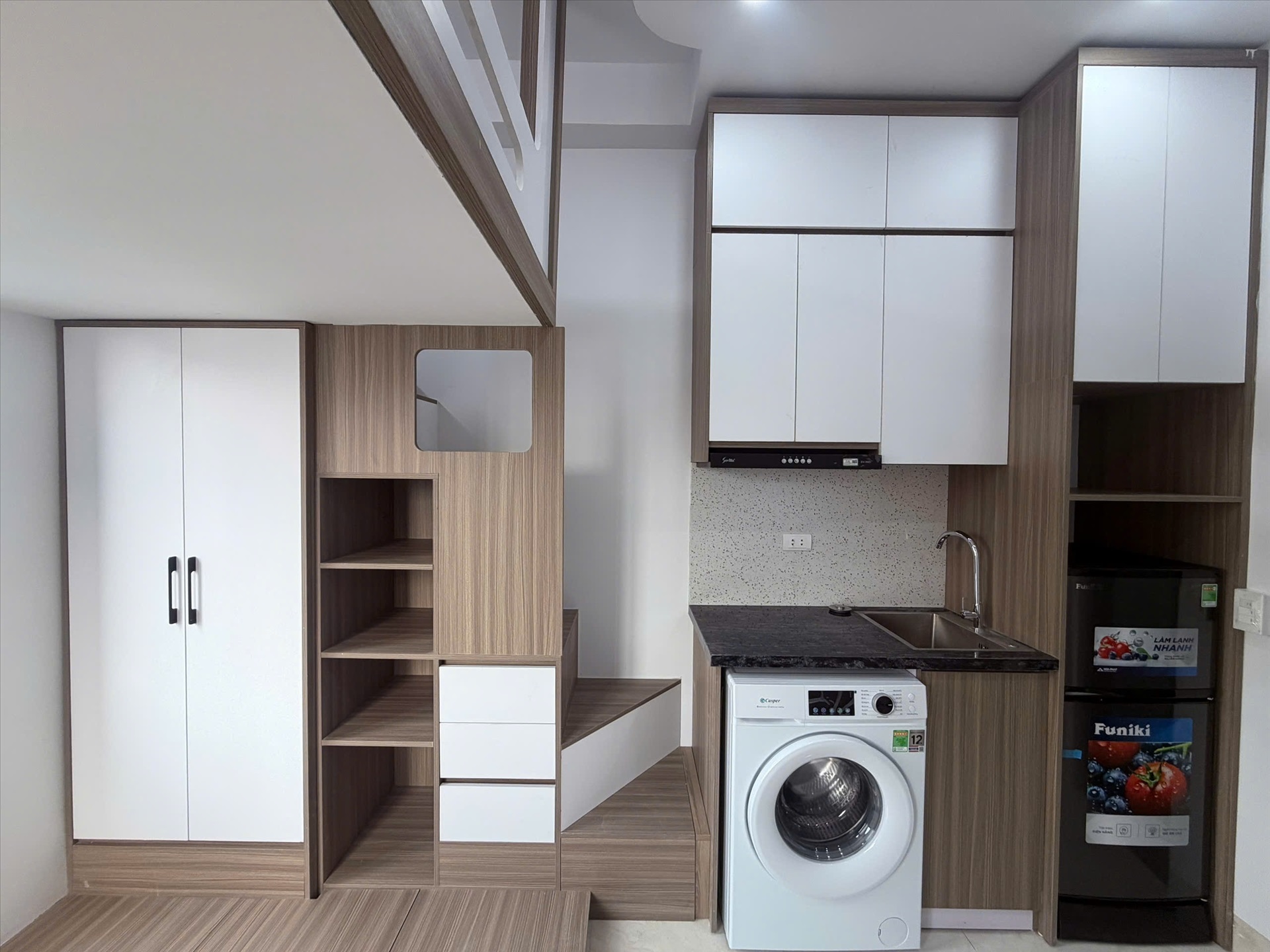 Phòng trọ Studio 24m2 tại Sunshine Định Công Thượng - Hoàng Mai - Phòng bếp