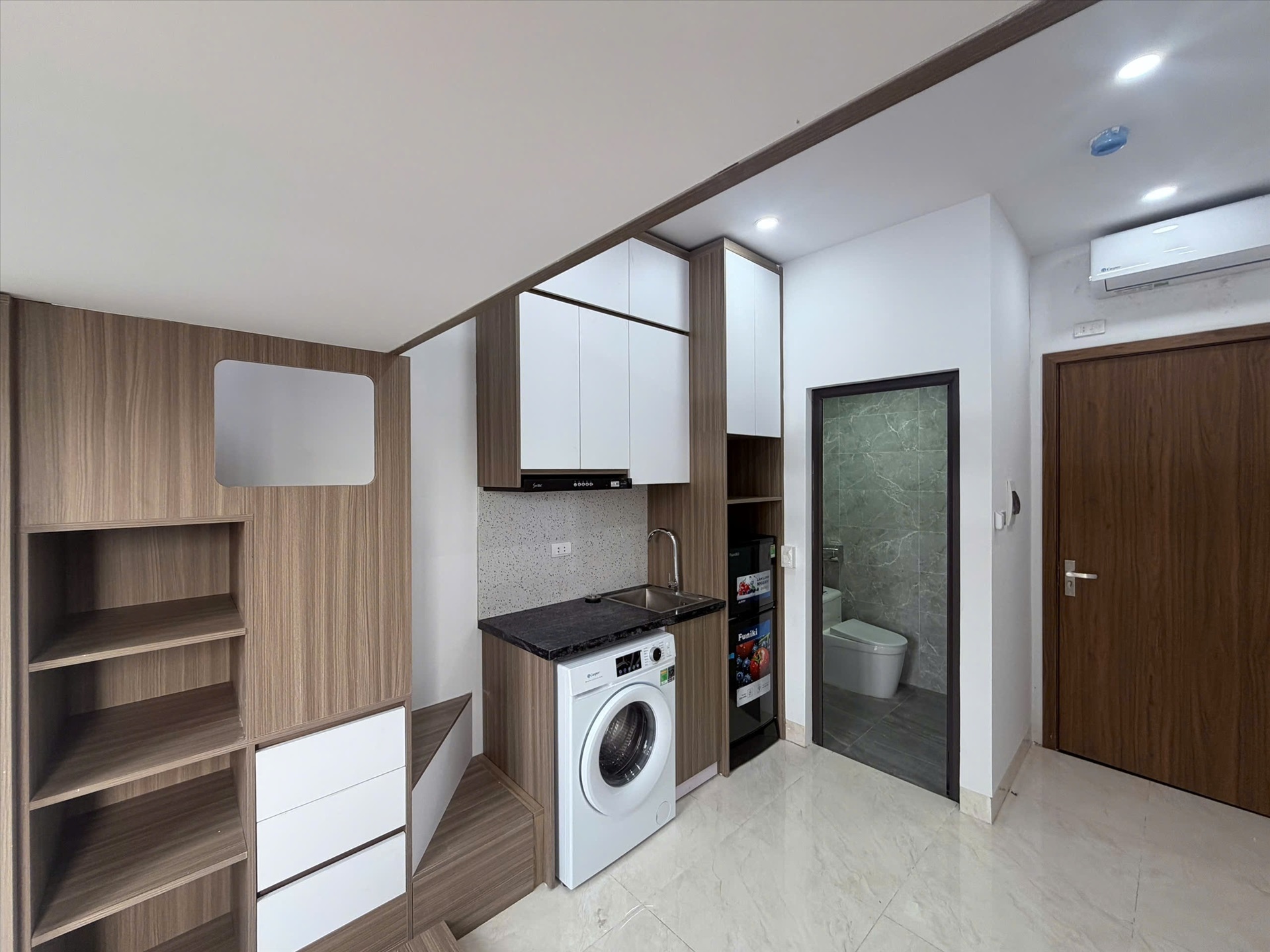 Phòng trọ Studio 24m2 tại Sunshine Định Công Thượng - Hoàng Mai - Phòng bếp