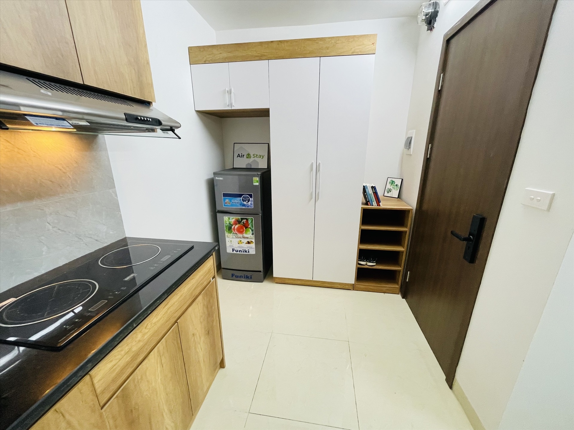 Phòng trọ Studio 25m2 tại Airstay Kim Giang - Hoàng Mai - Phòng bếp