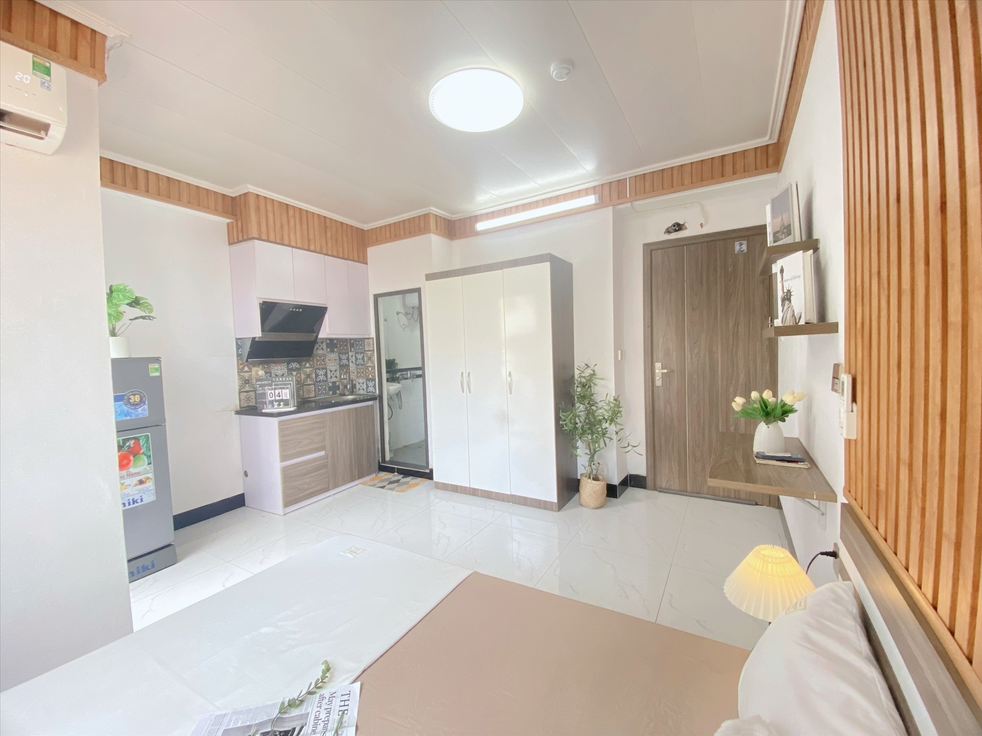Phòng trọ Studio 20m2 tại Suha Home 2 Nhân Hòa - Thanh Xuân - Phòng ngủ