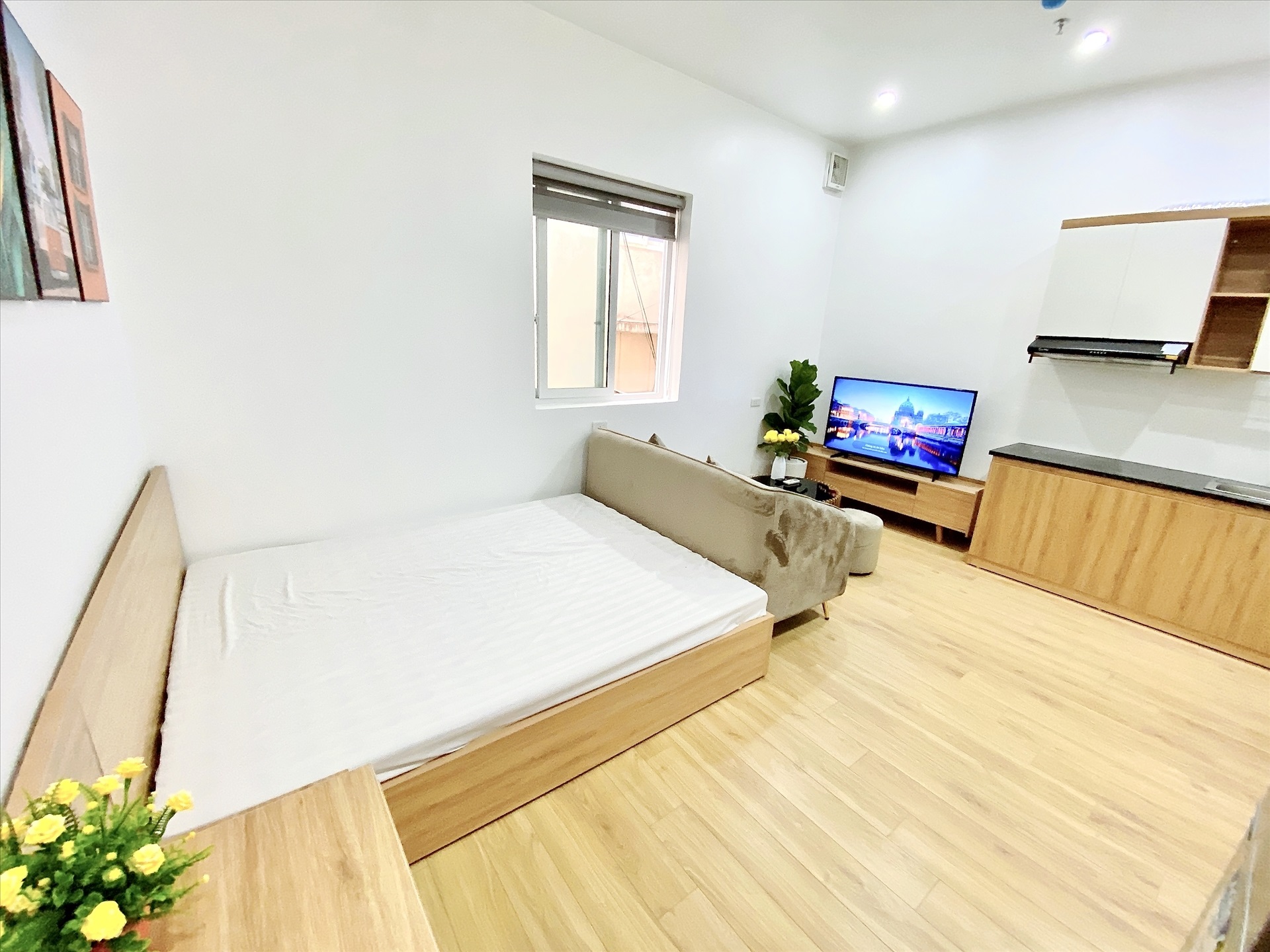 Phòng trọ Studio 25m2 tại Blue Homes Linh Lang - Ba Đình - Phòng ngủ