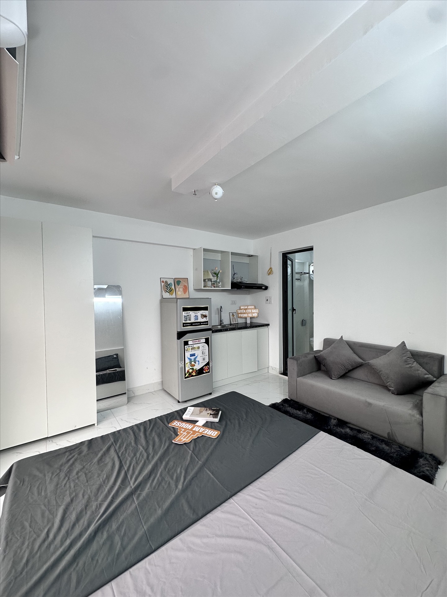 Phòng trọ Studio 20m2 tại DreamHouse 1 Mỹ Đình - Nam Từ Liêm - Phòng ngủ