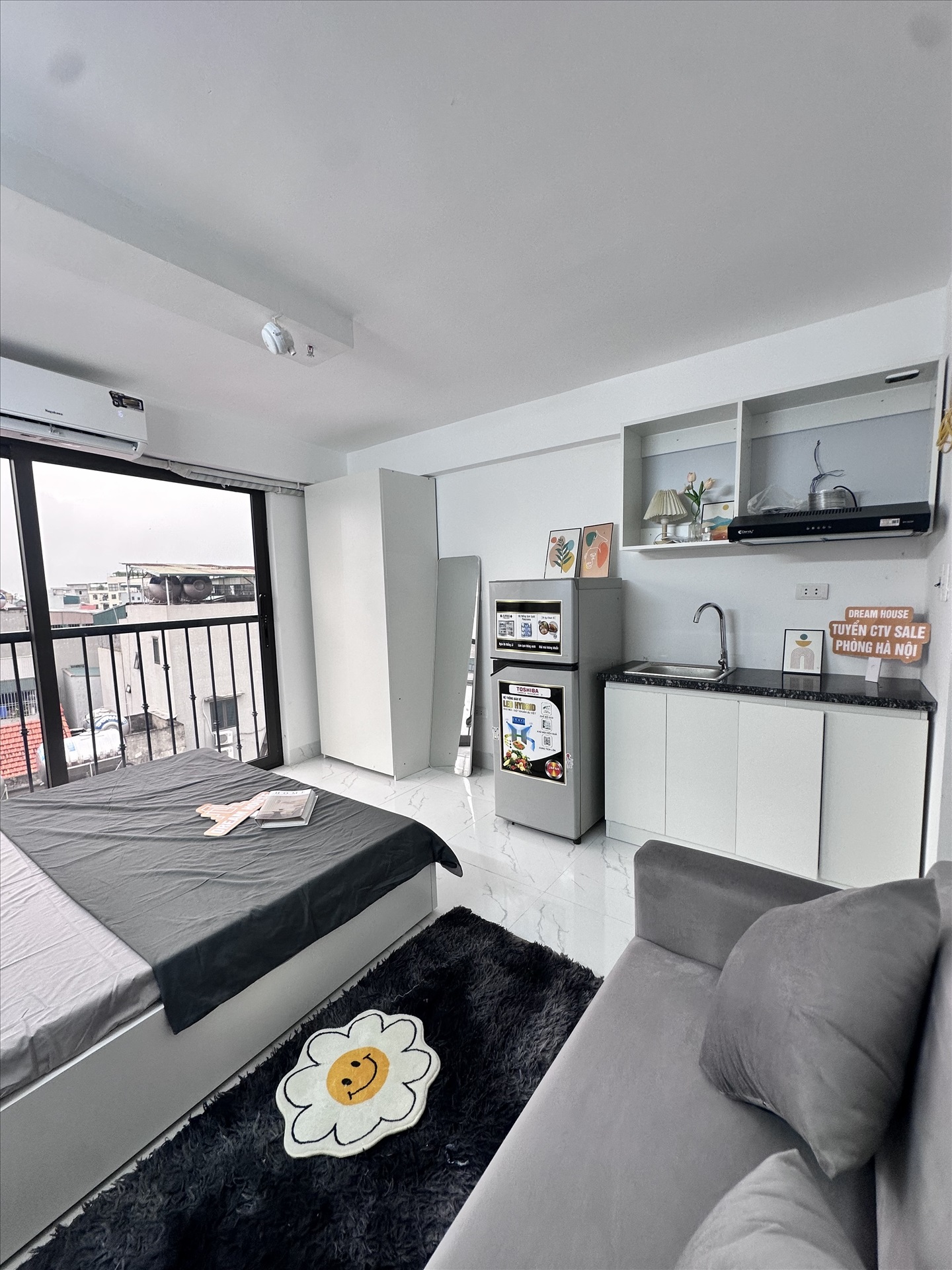 Phòng trọ Studio 20m2 tại DreamHouse 1 Mỹ Đình - Nam Từ Liêm - Phòng ngủ