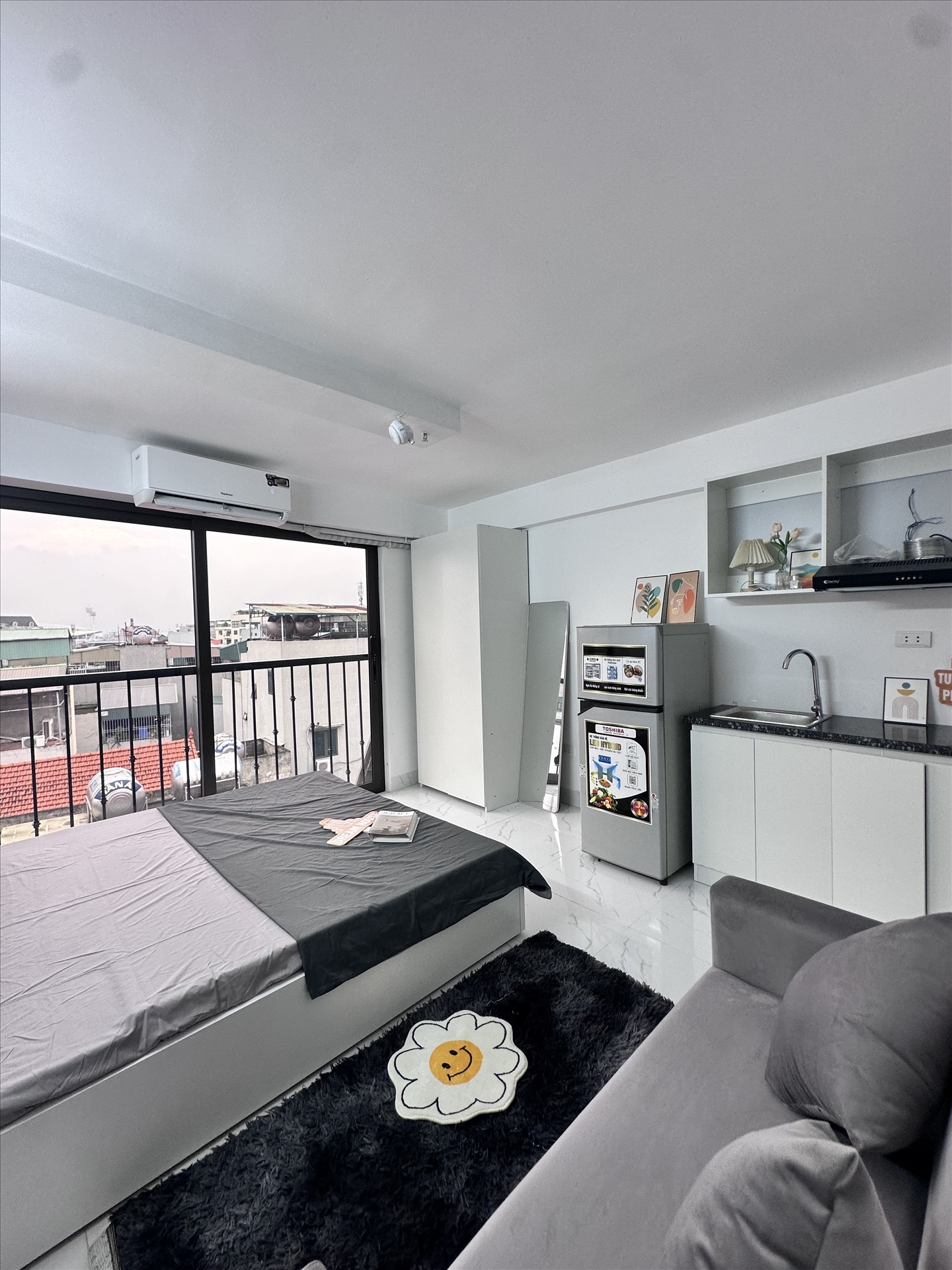 Phòng trọ Studio 20m2 tại DreamHouse 1 Mỹ Đình - Nam Từ Liêm - Phòng ngủ